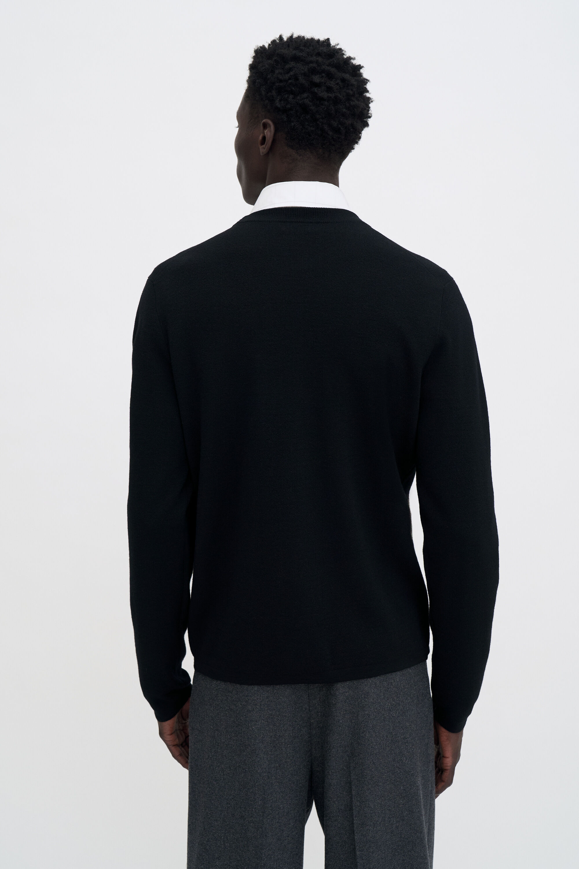 Wool Milano Knit Sweater - Black | FILIPPA K