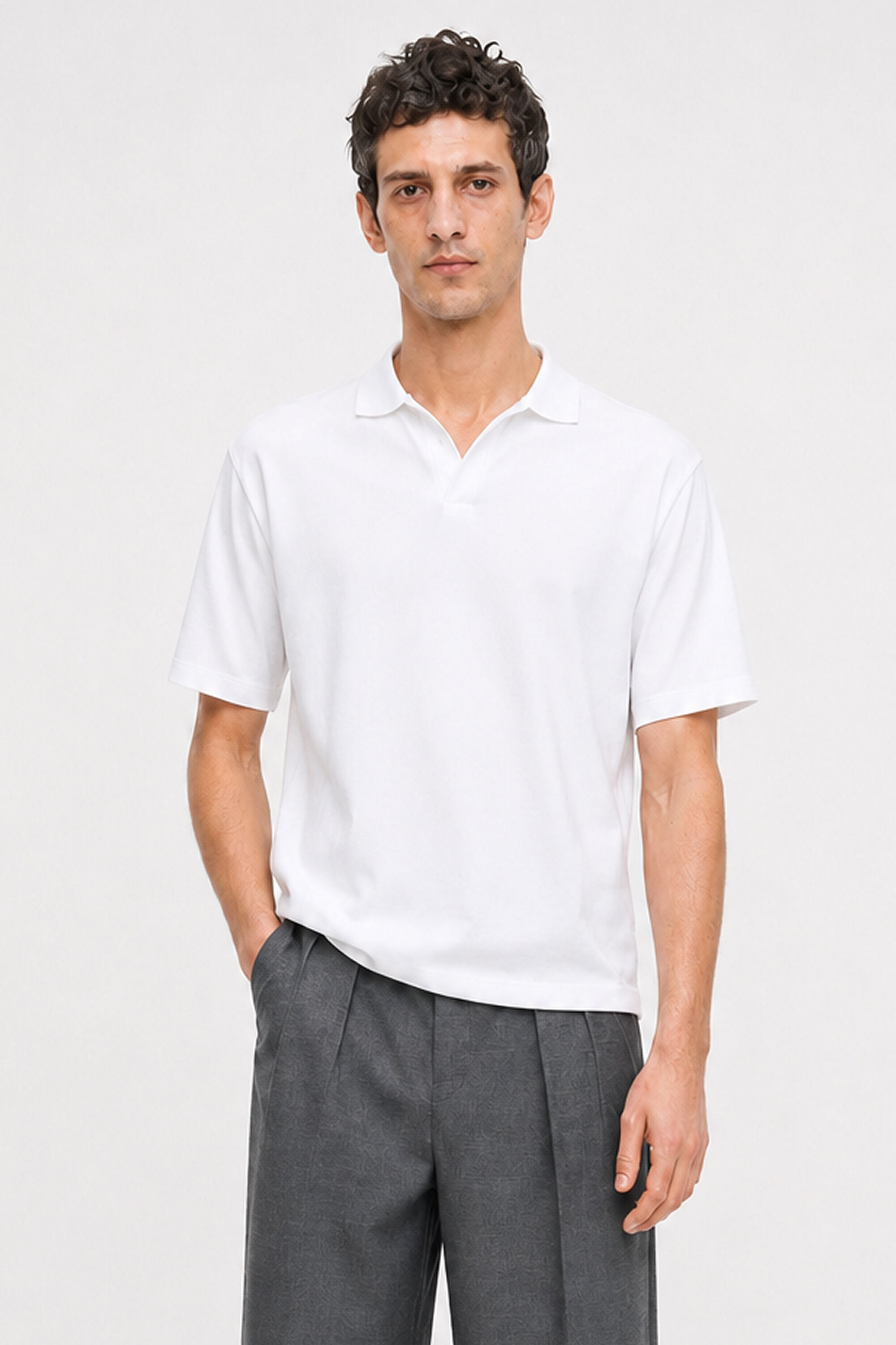 M. Lycra Polo T-Shirt