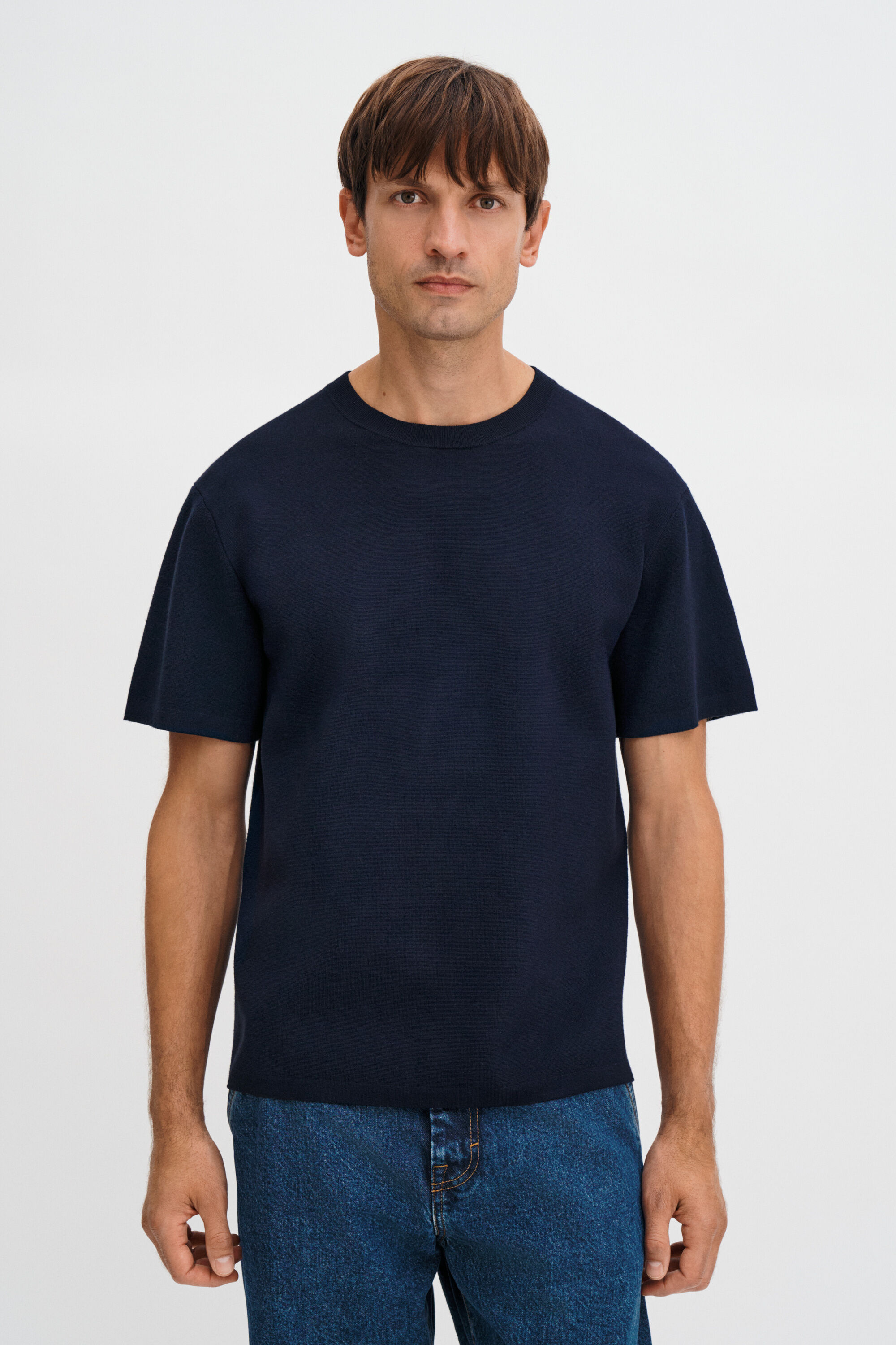 Milano Knit T-Shirt - Navy | FILIPPA K