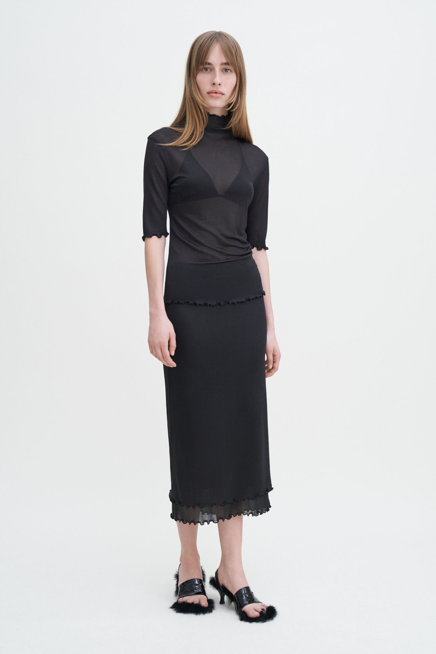 filippa k belted evening dress Liz Floral Petal Long Slip Dress main image 0