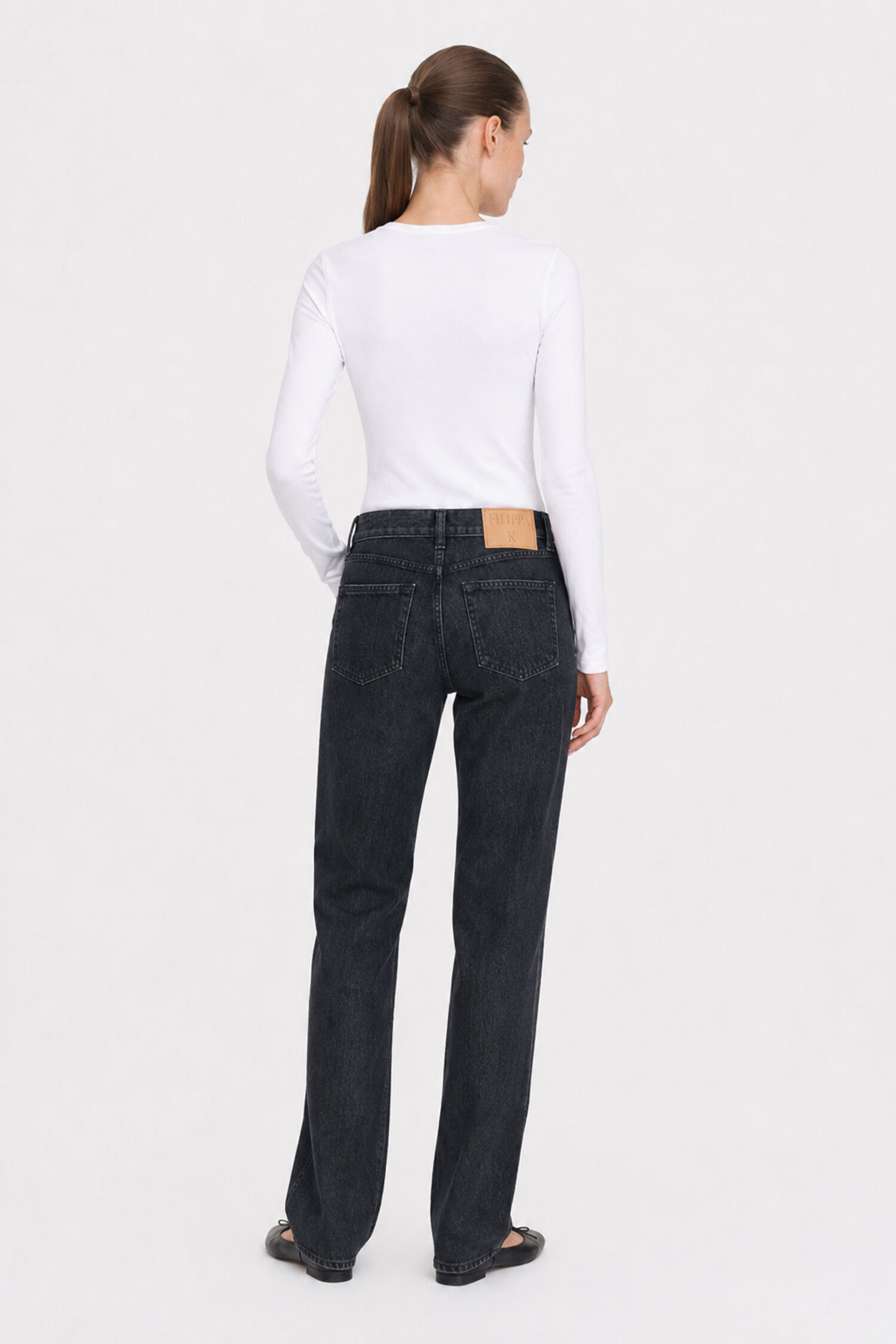 Contrast Pocket Straight Jeans