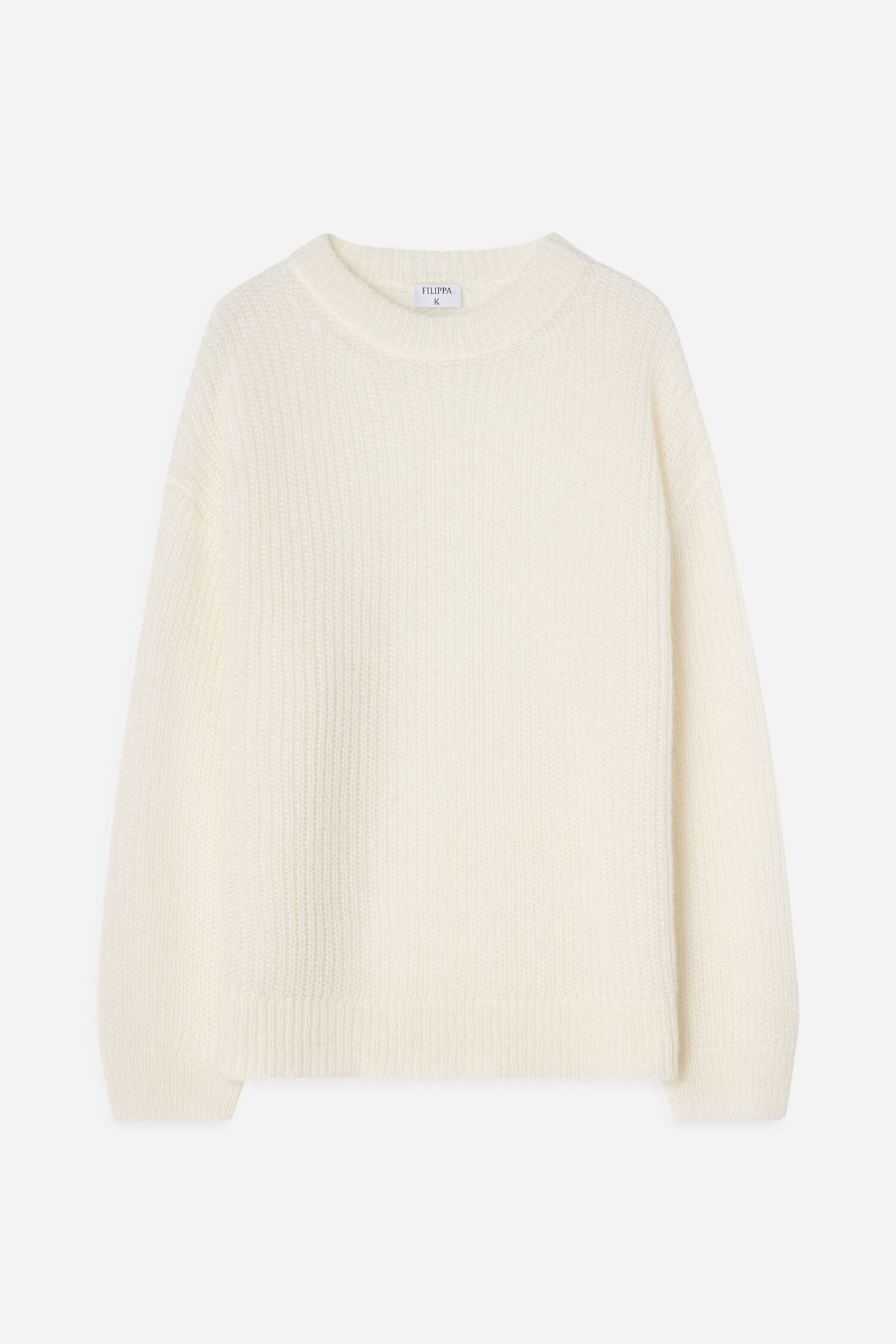Ribbed Mohair Sweater - Winter White | Filippa K Ribbed Mohair Sweater - Winter White | Filippa K