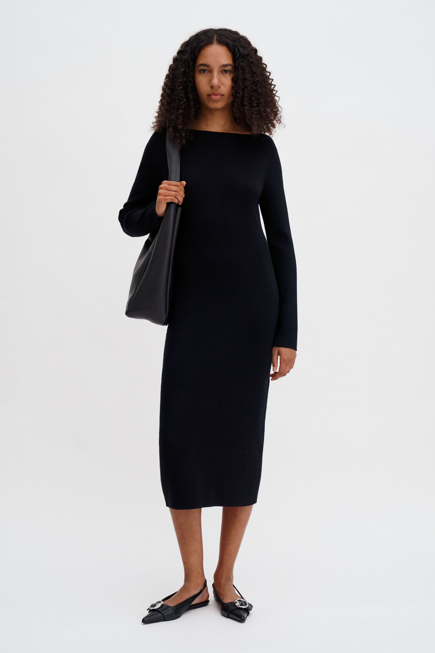 Boatneck Rib Dress