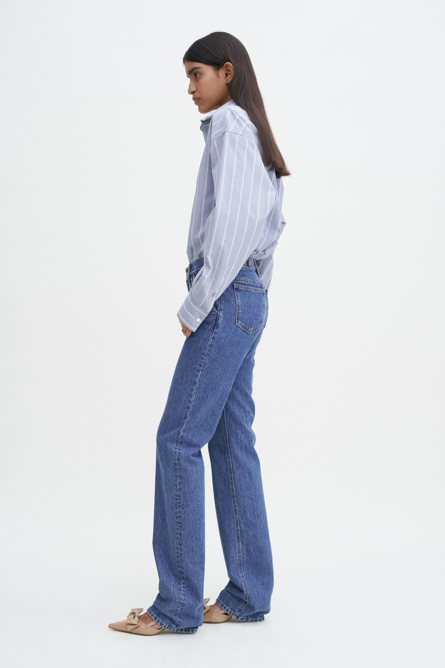 Classic Straight Jeans - Washed Mid Blue | Filippa K