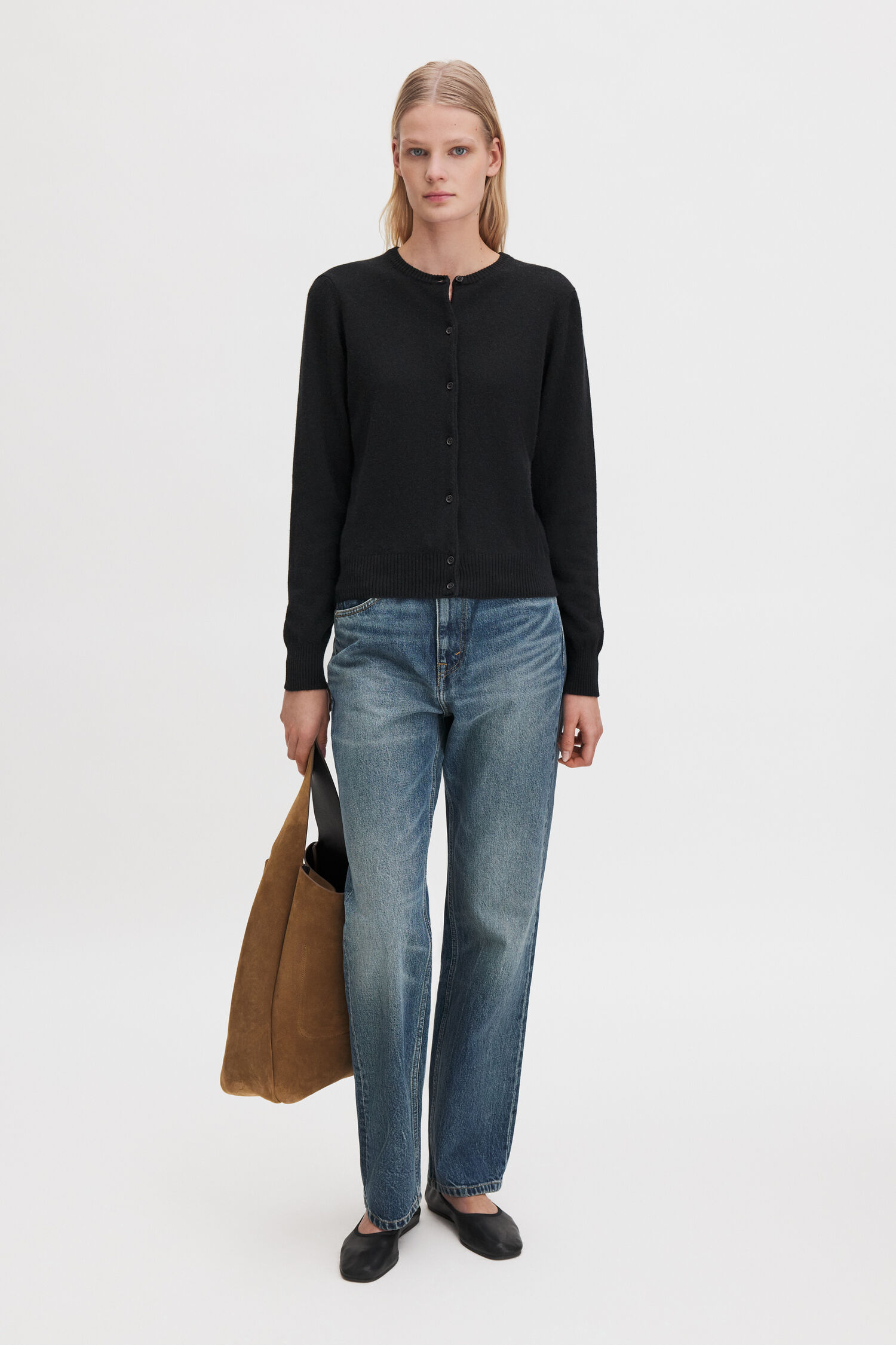 Cashmere Crewneck Cardigan