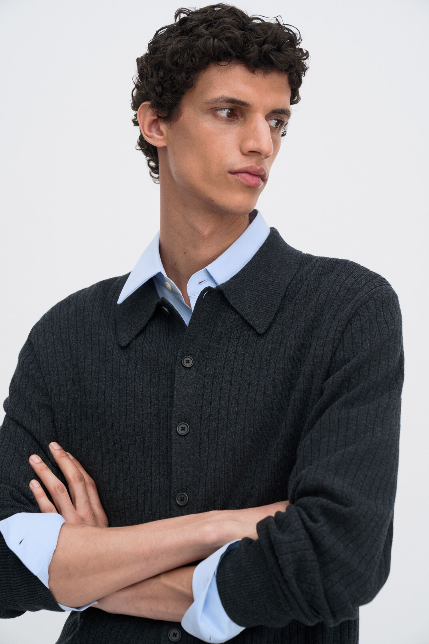 Cotton Merino Knit Shirt