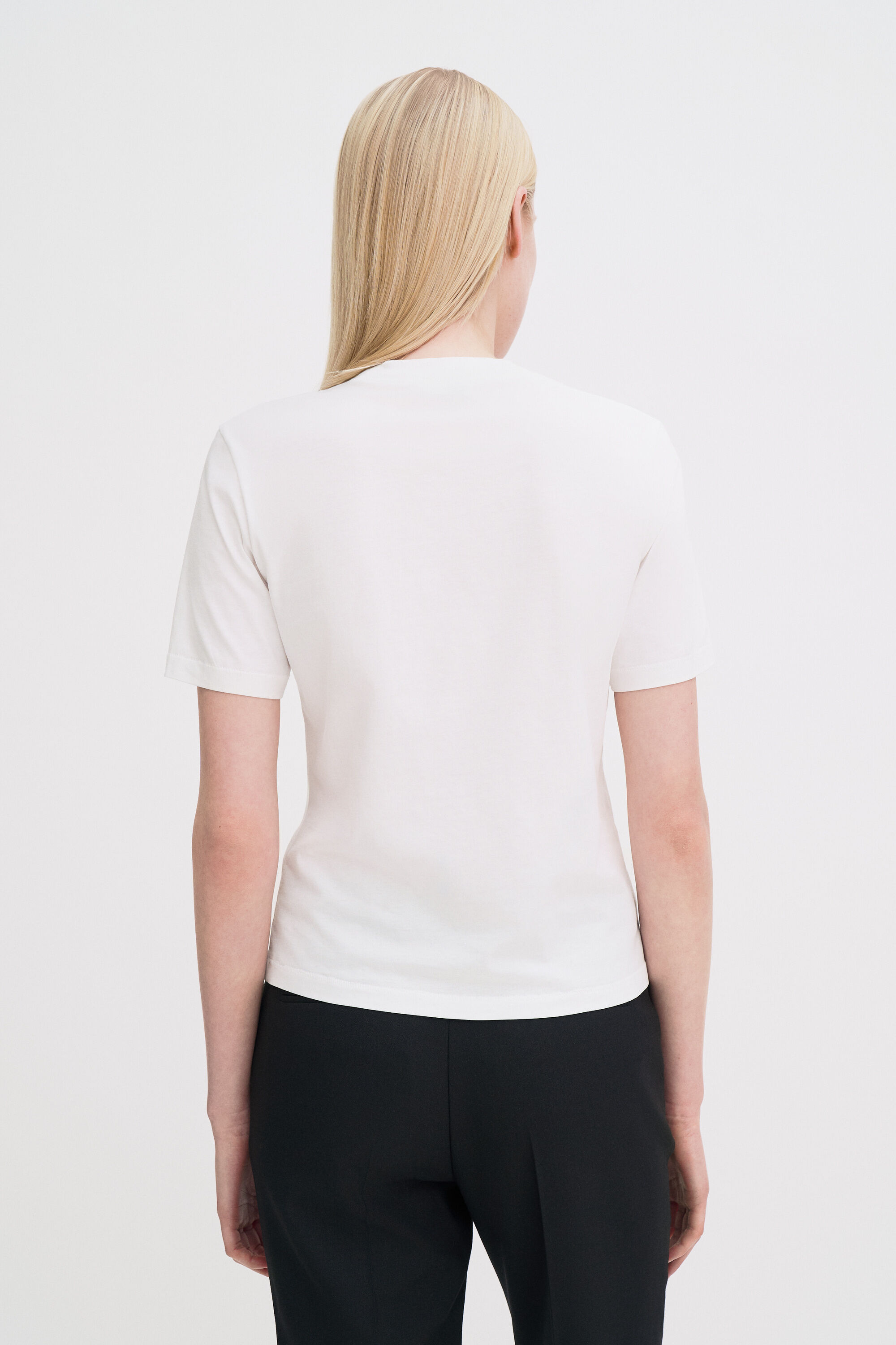Mock Neck Tee - White | FILIPPA K