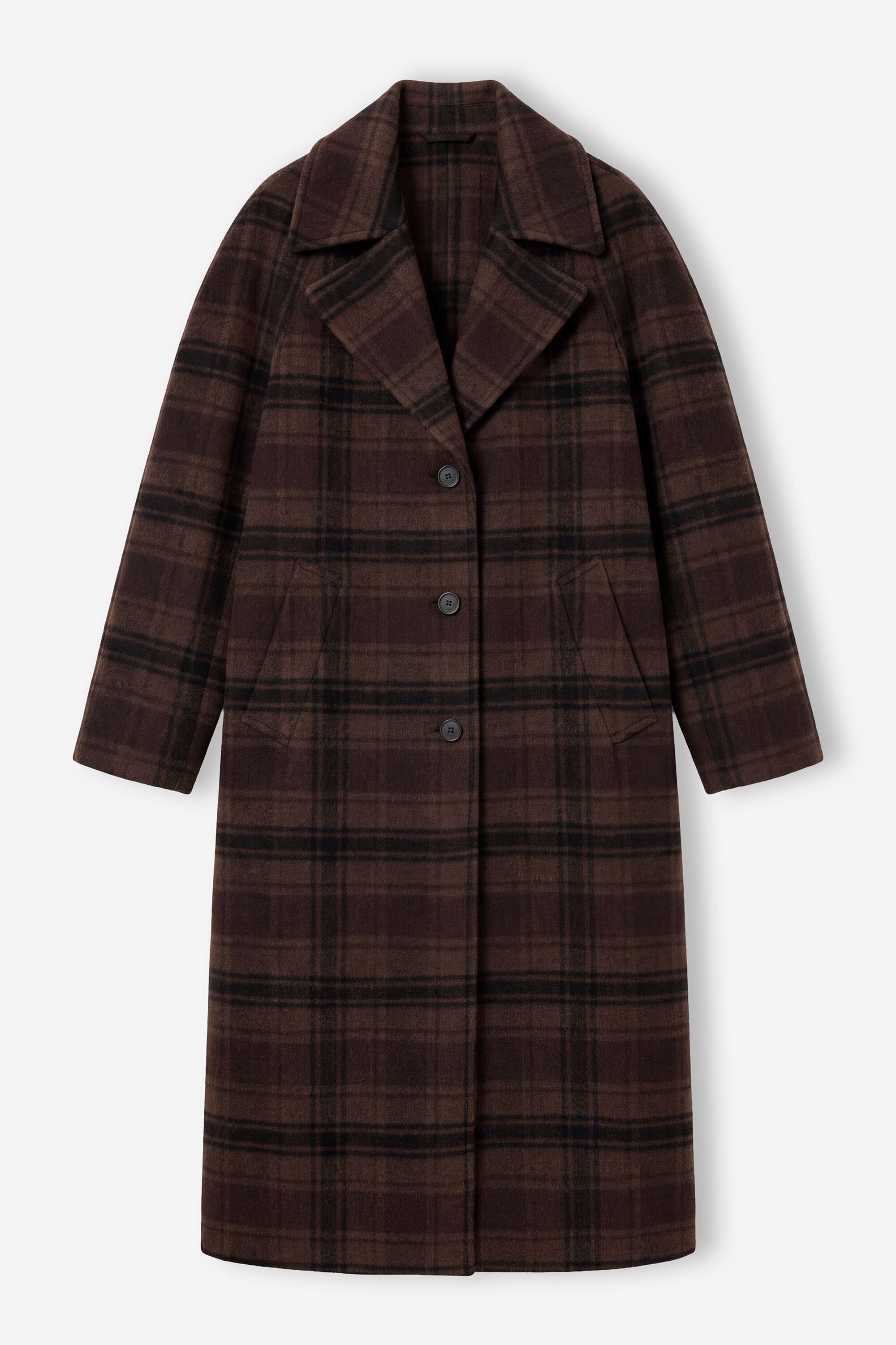 Vanessa Vented Check Coat - Brown Check | FILIPPA K