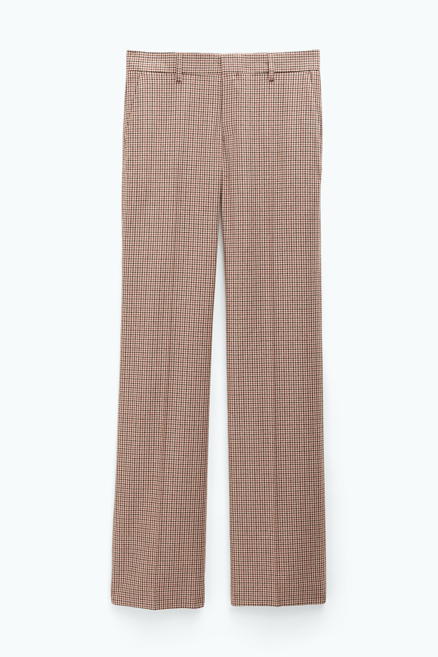 Bootcut Check Trousers