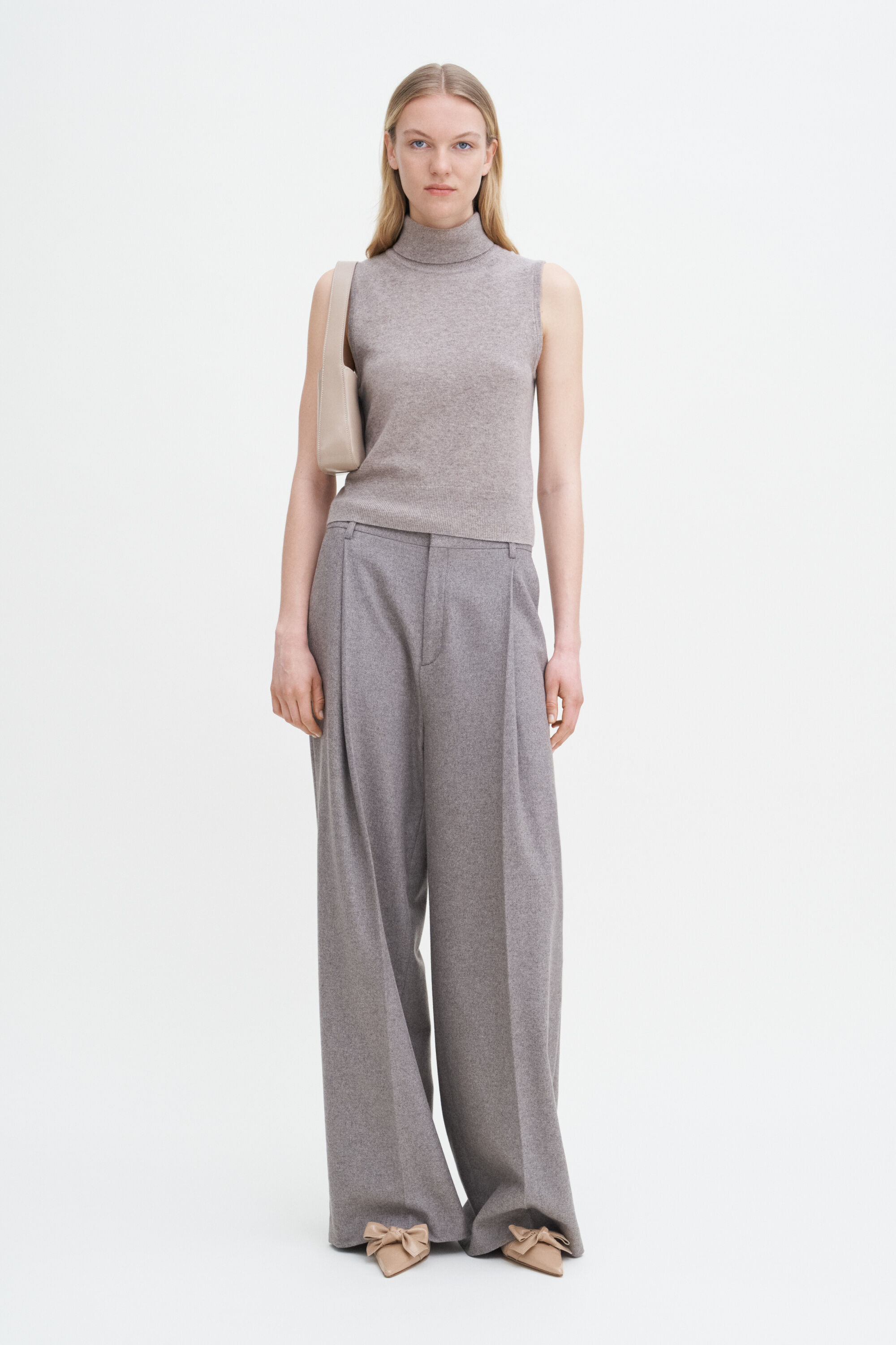 Turtleneck Vest - Beige Melange | Filippa K