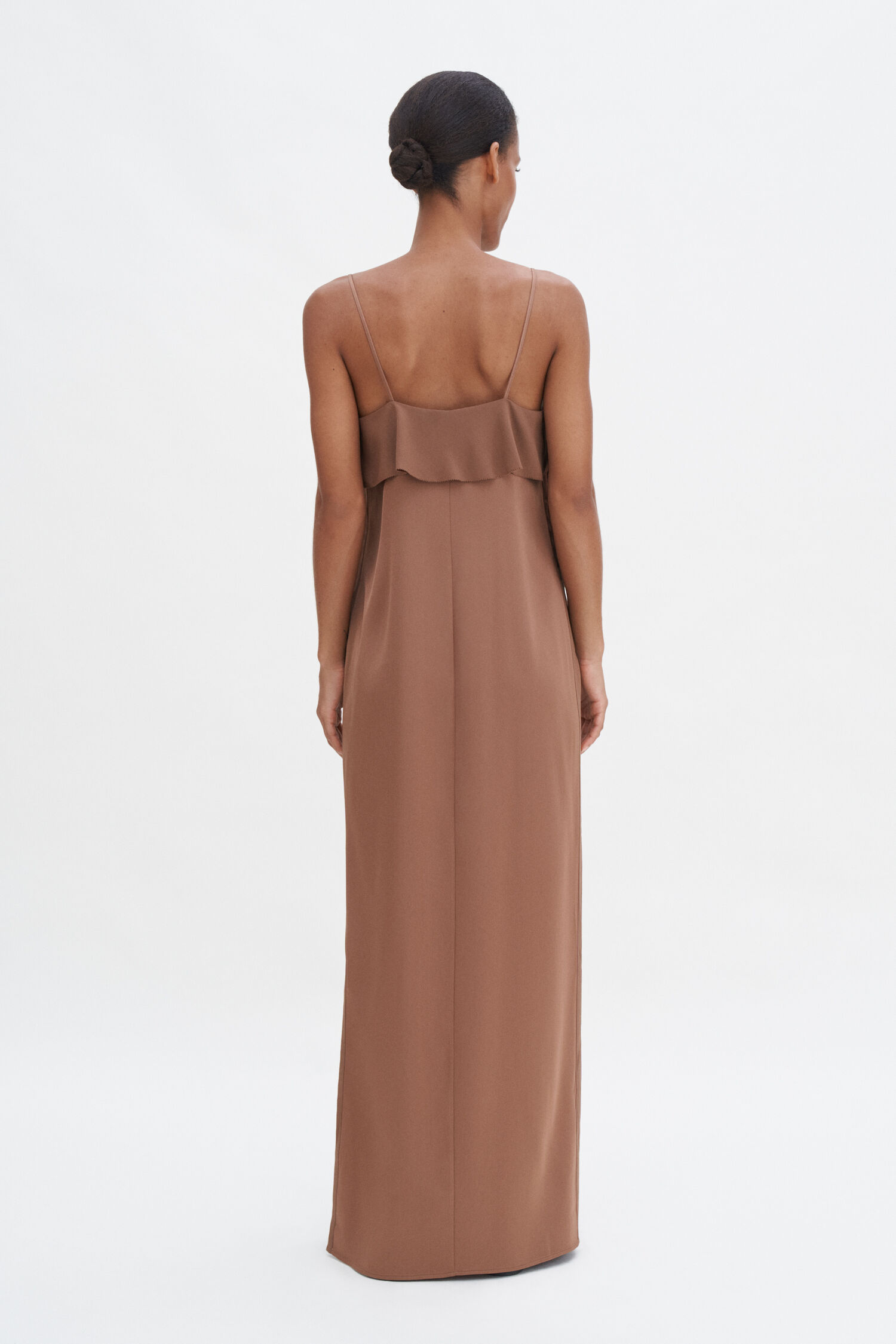 Fluid Draped Strap Dress