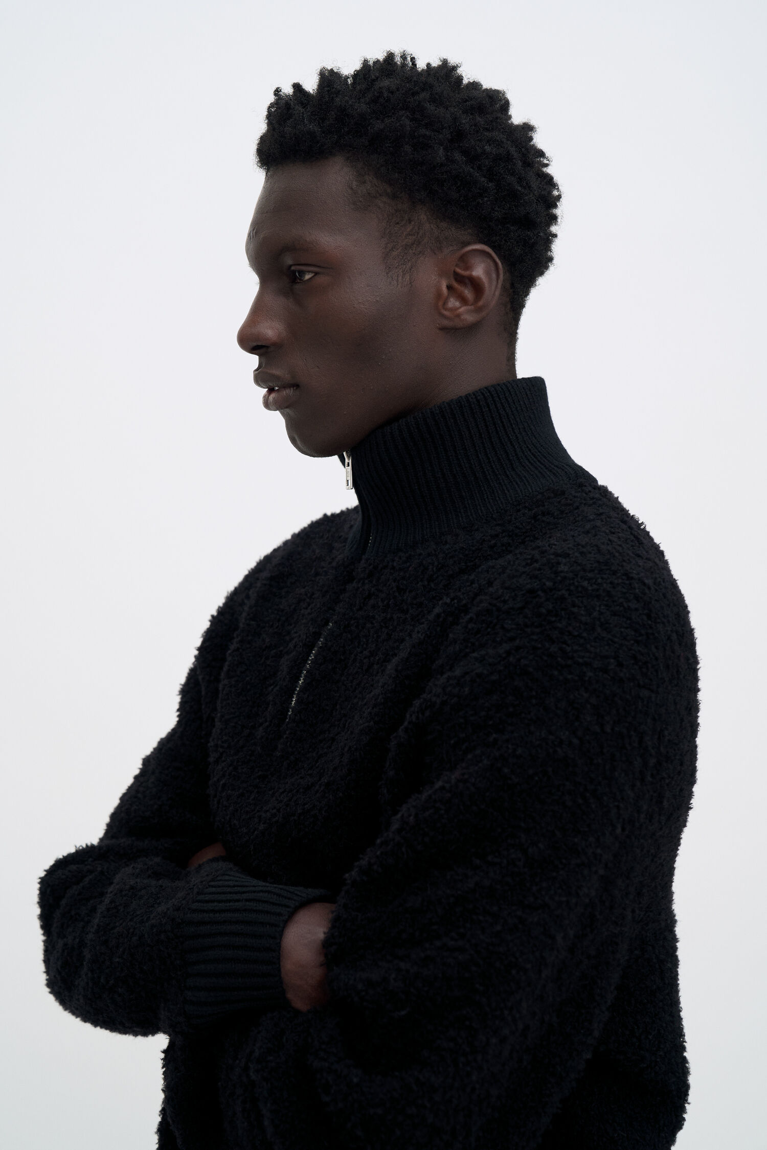 Fluffy Half Zip Sweater