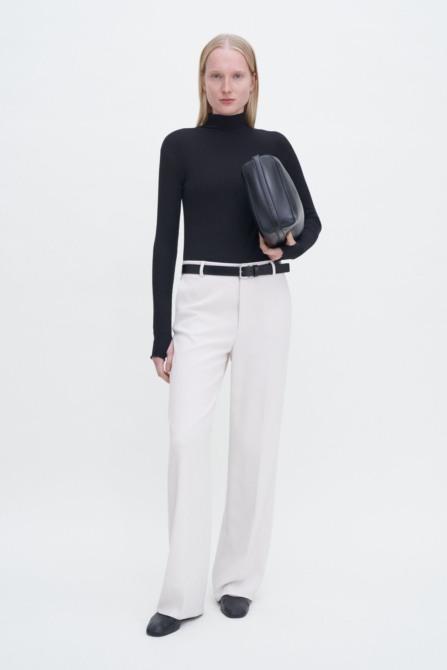 Filippa K Rib Mock Neck Top