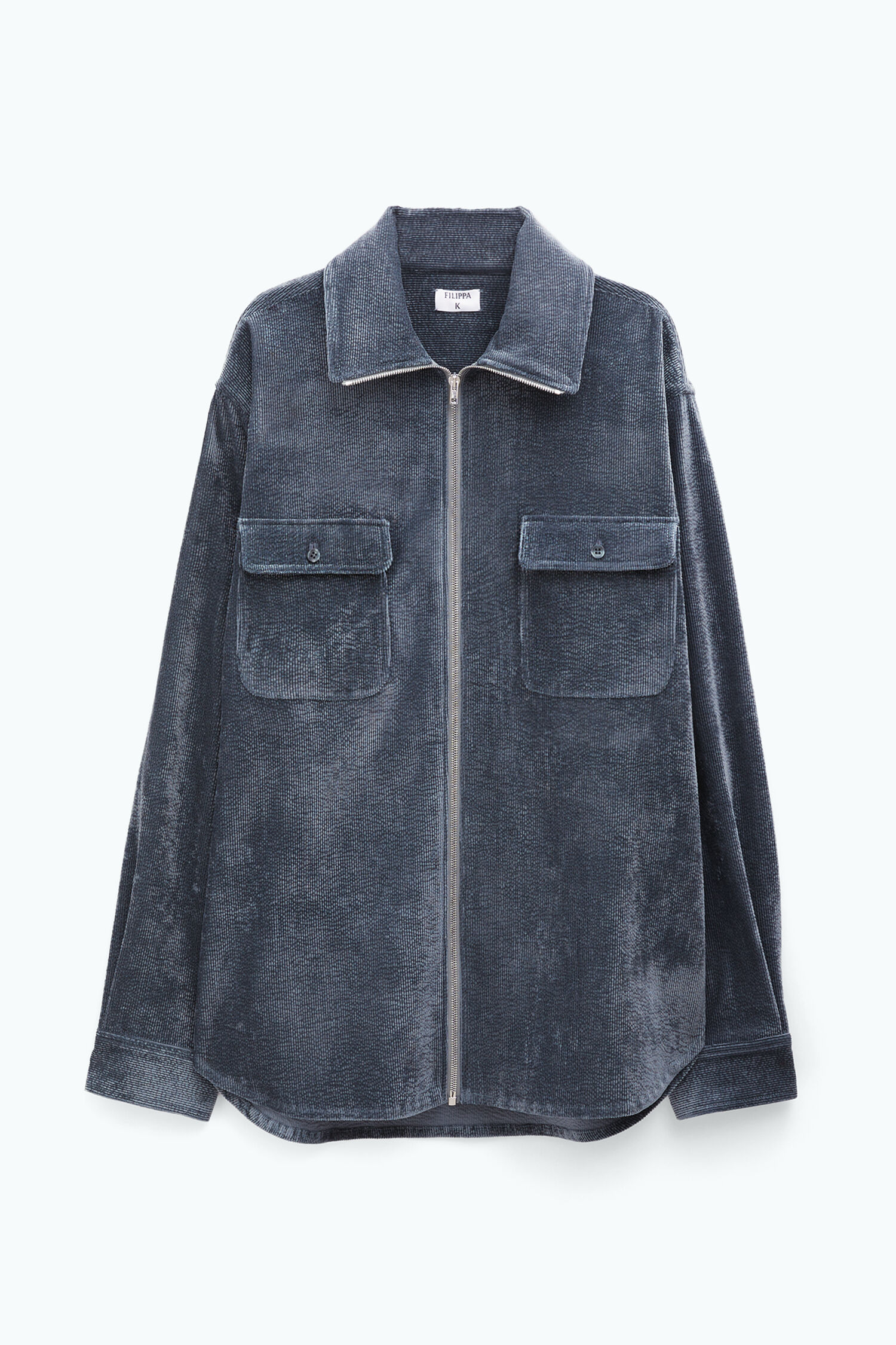 Crushed Corduroy Zip Shirt