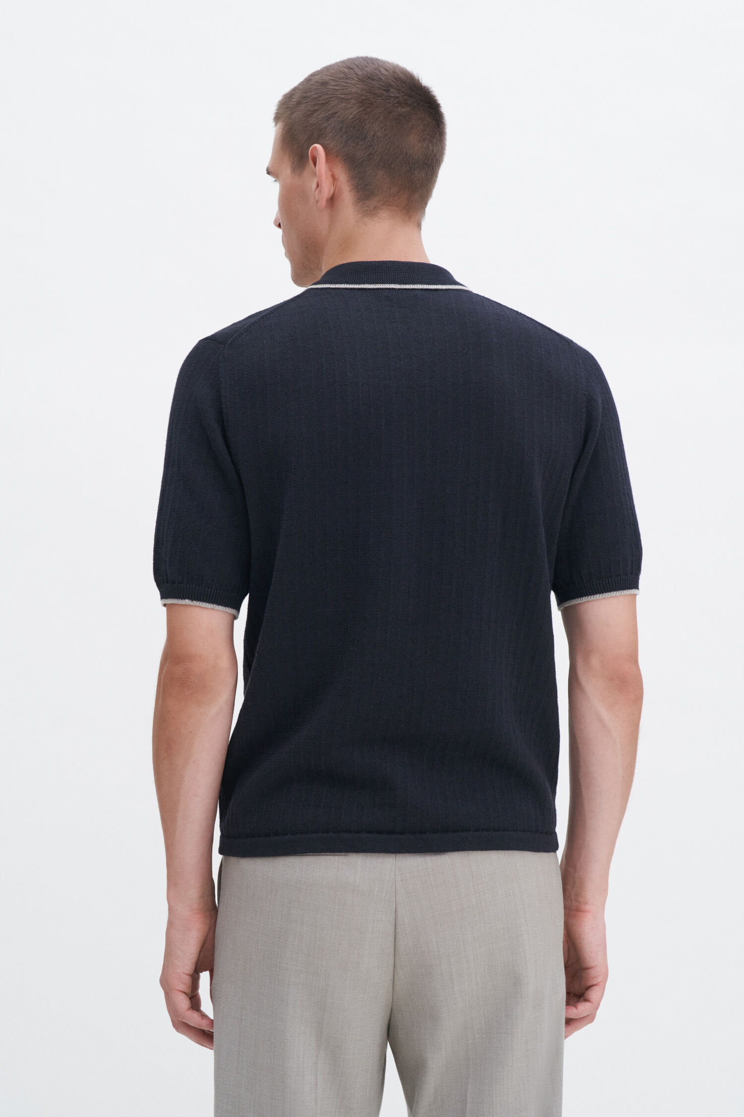 Linen Cotton Knit Polo