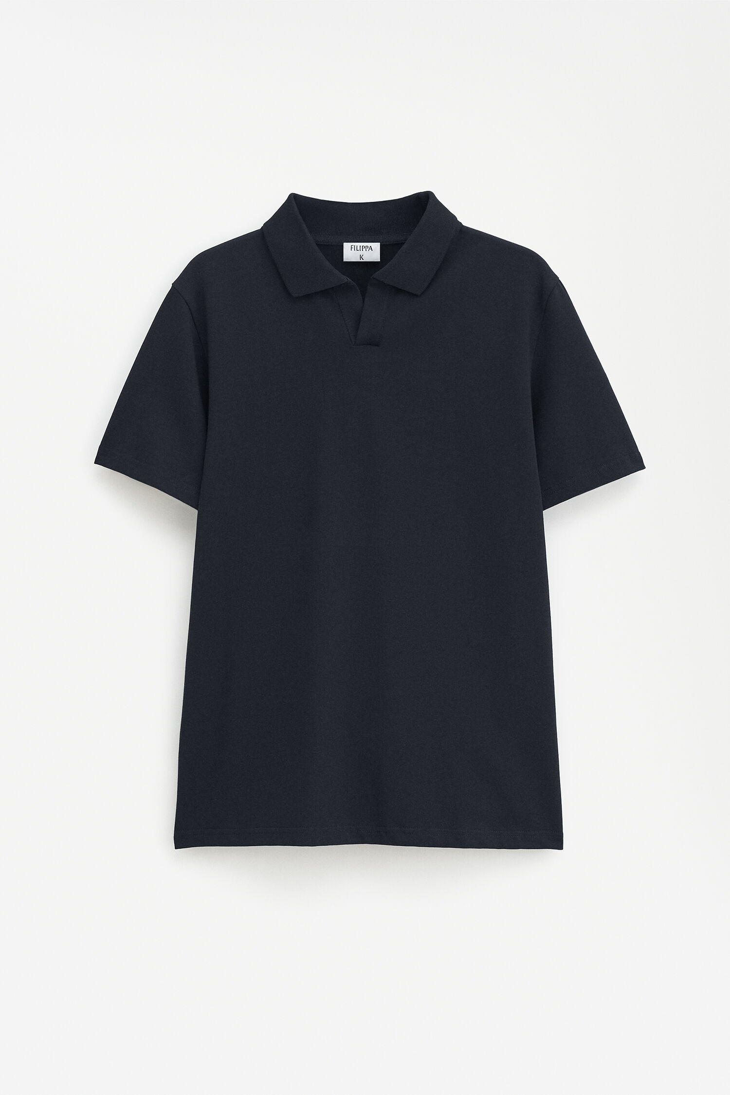 Stretch Cotton Polo T-Shirt Black FILIPPA K