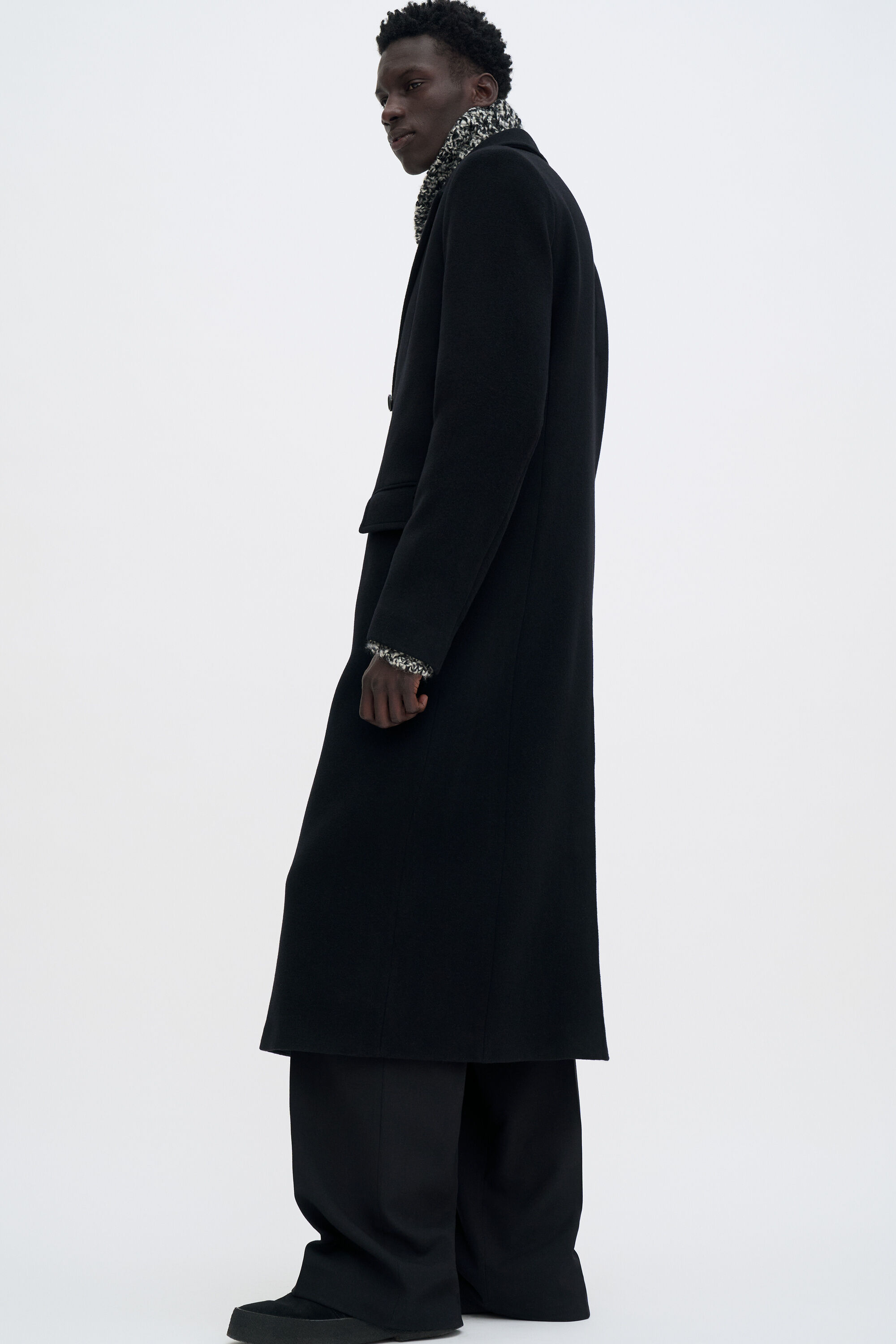 SOE Deep breasted Wool Coat　ブラック Milly Wool-Blend Double-Breasted Coat | Saks Fifth Avenue