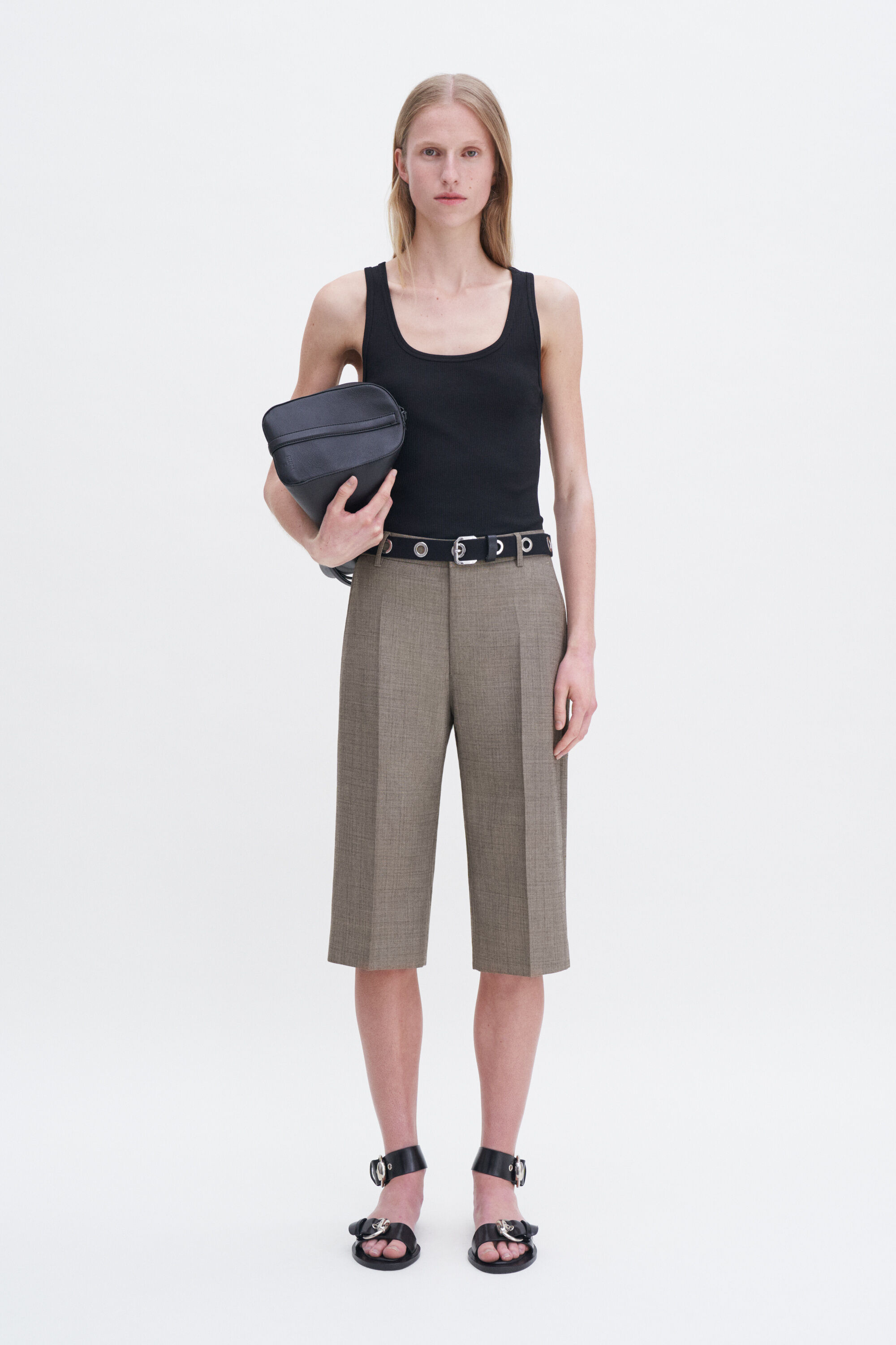 Fine Rib Scoop Tank - Black | FILIPPA K