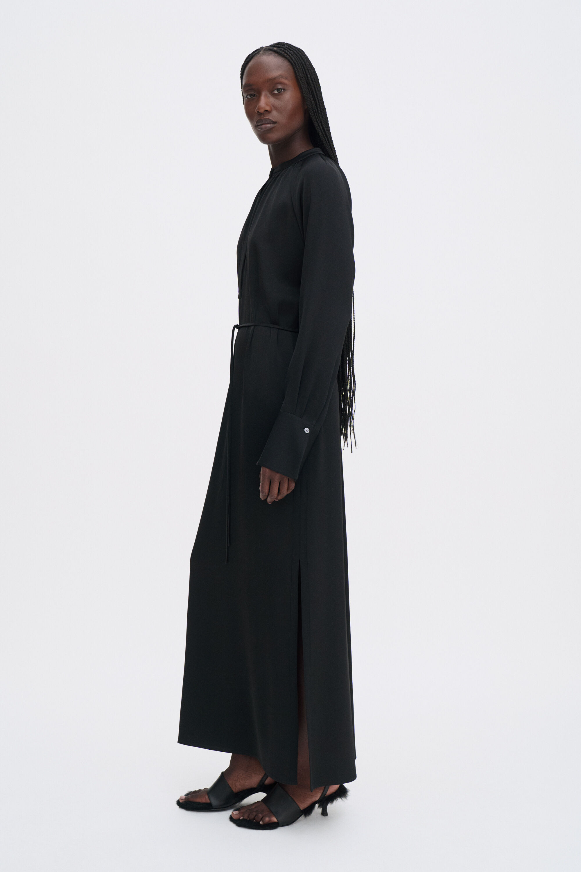【関税込み】Filippa K ブラック スリップ マキシドレス Filippa K Dress High Neck Slip | WAKAKUU