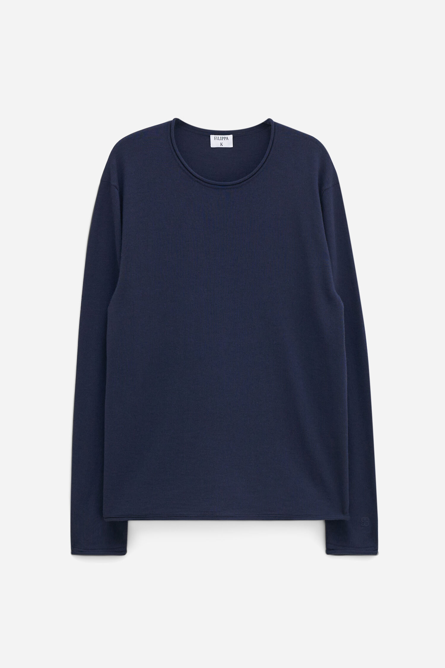 Rolled Edge Knit Sweater