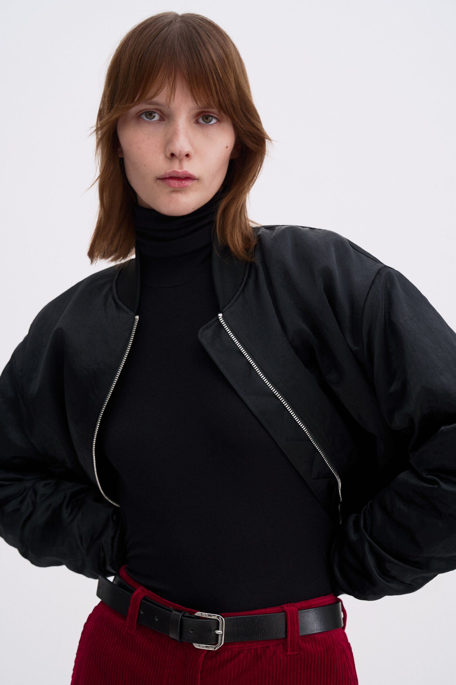 Rib Turtleneck Top