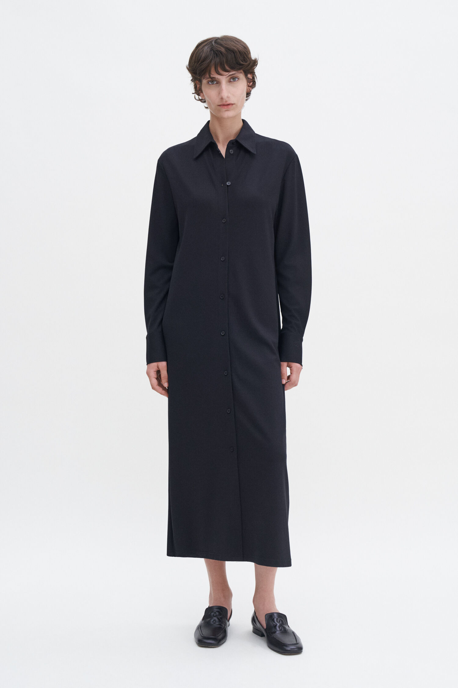 Relaxed Jersey Shirt Dress