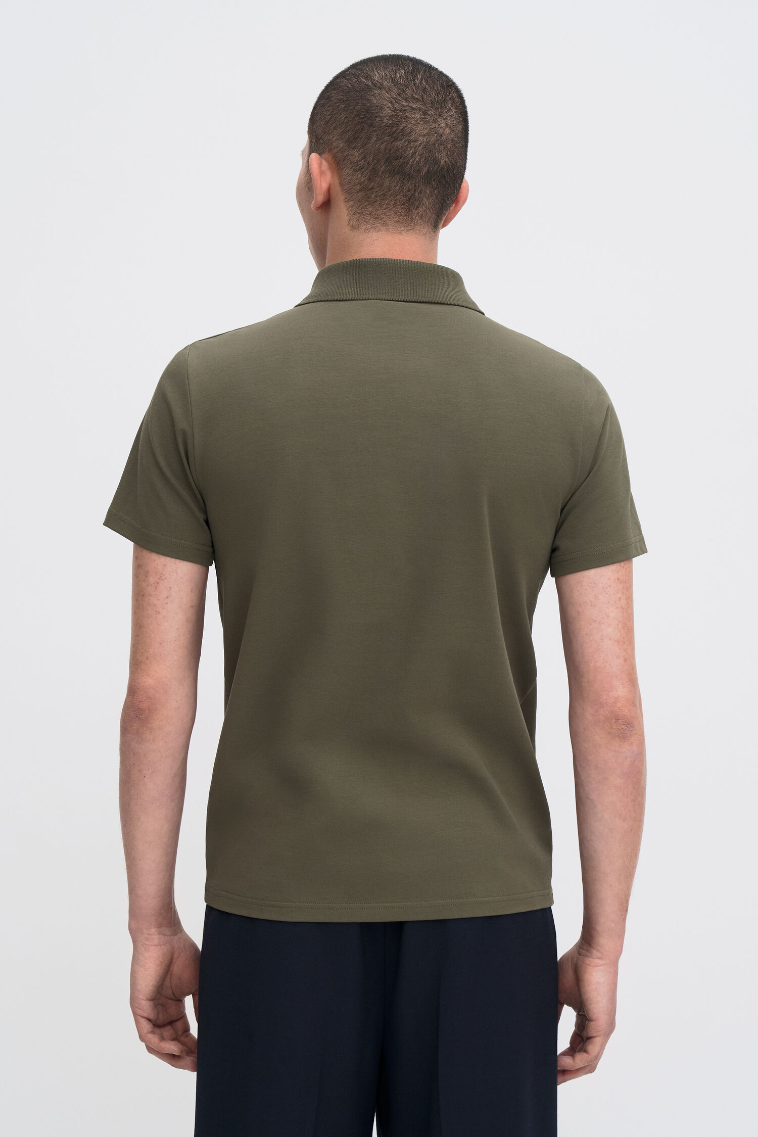 Stretch Cotton Polo T-Shirt