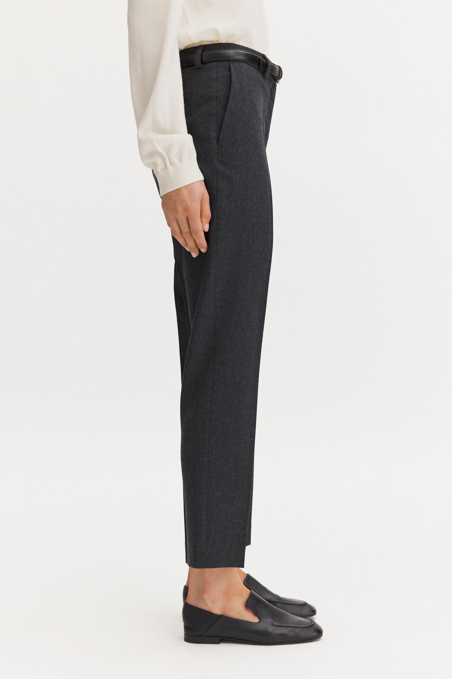 Emma Cropped Flannel Trousers