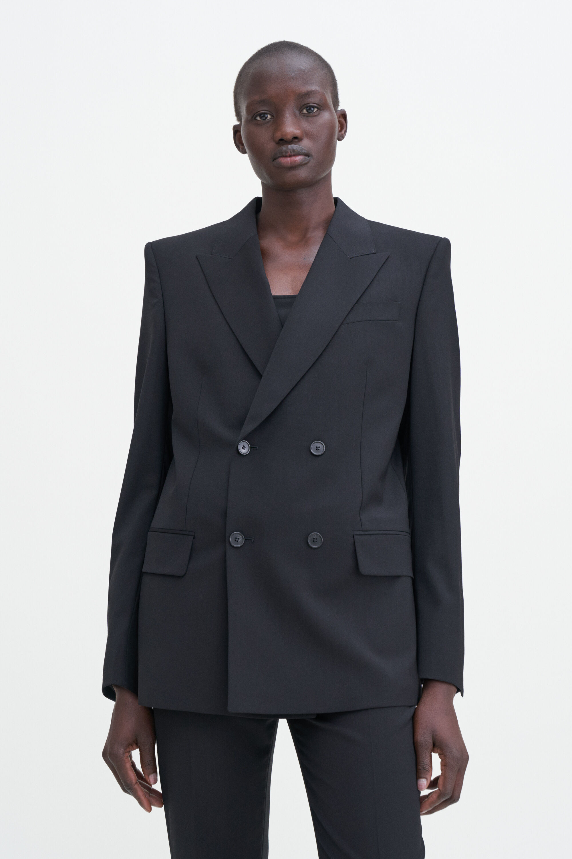 Black blazer double breasted shop