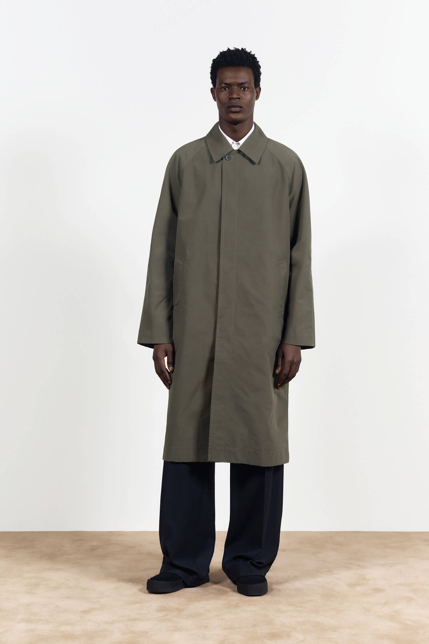 Clive Car Coat - Faded Green Grey | FILIPPA K