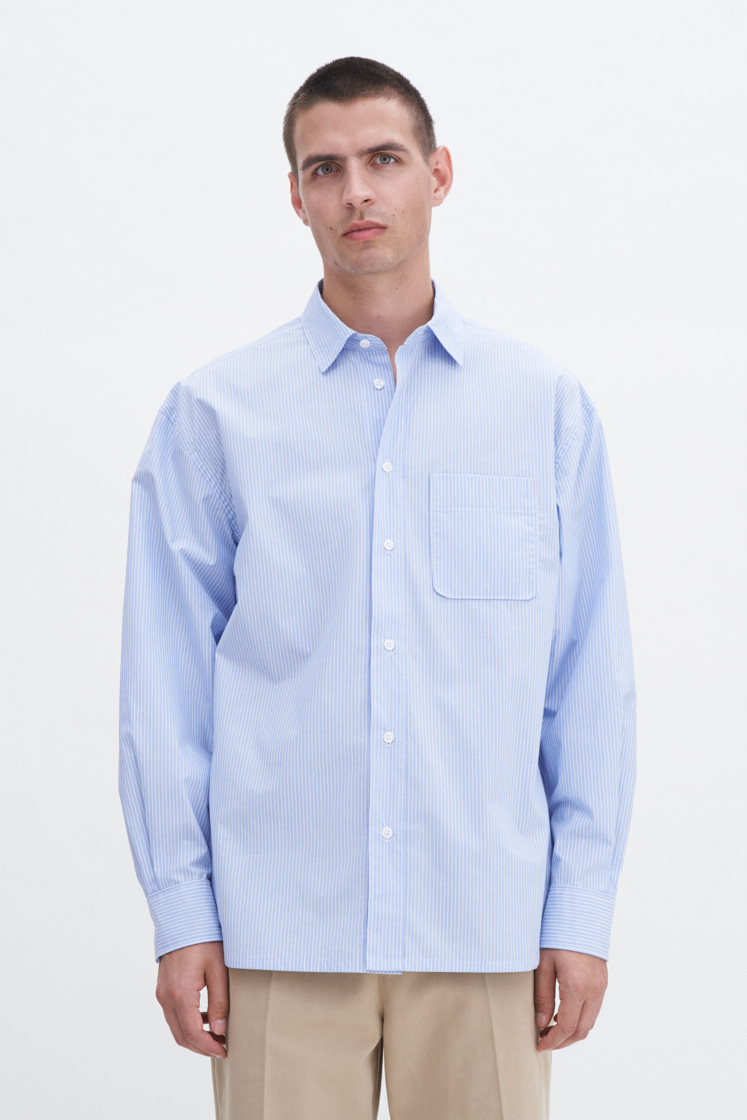 Striped Cotton Poplin Shirt