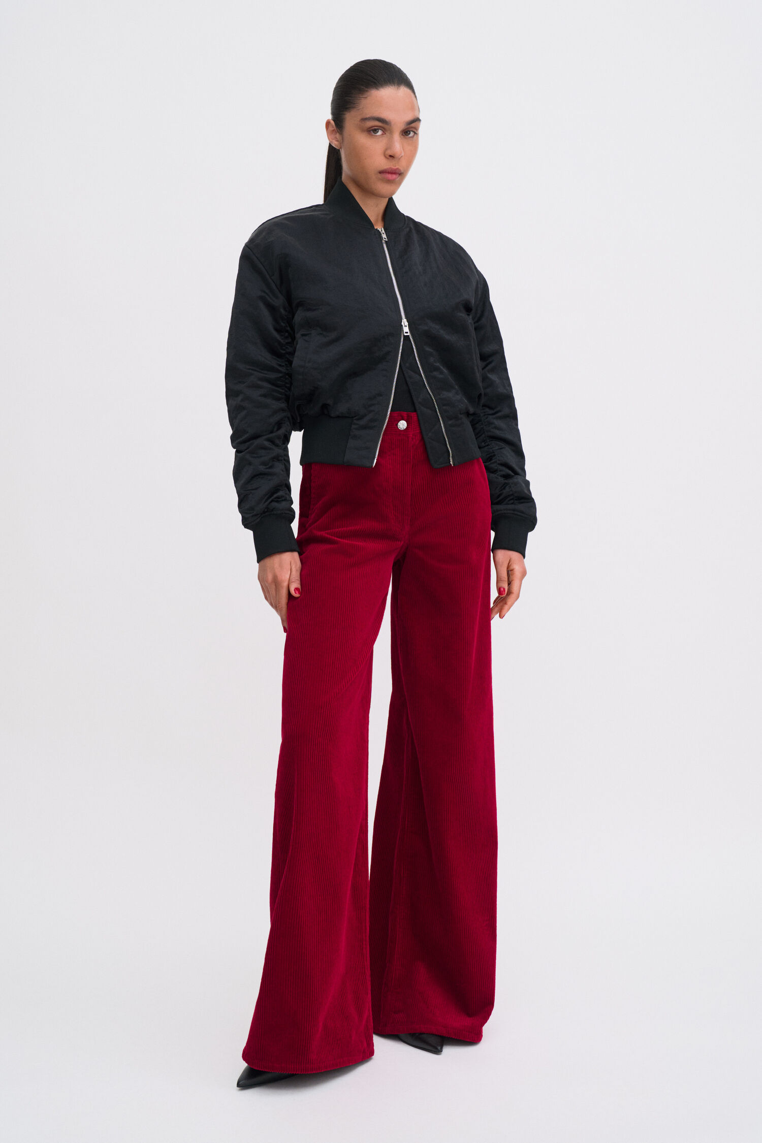 Wide Leg Corduroy Trousers