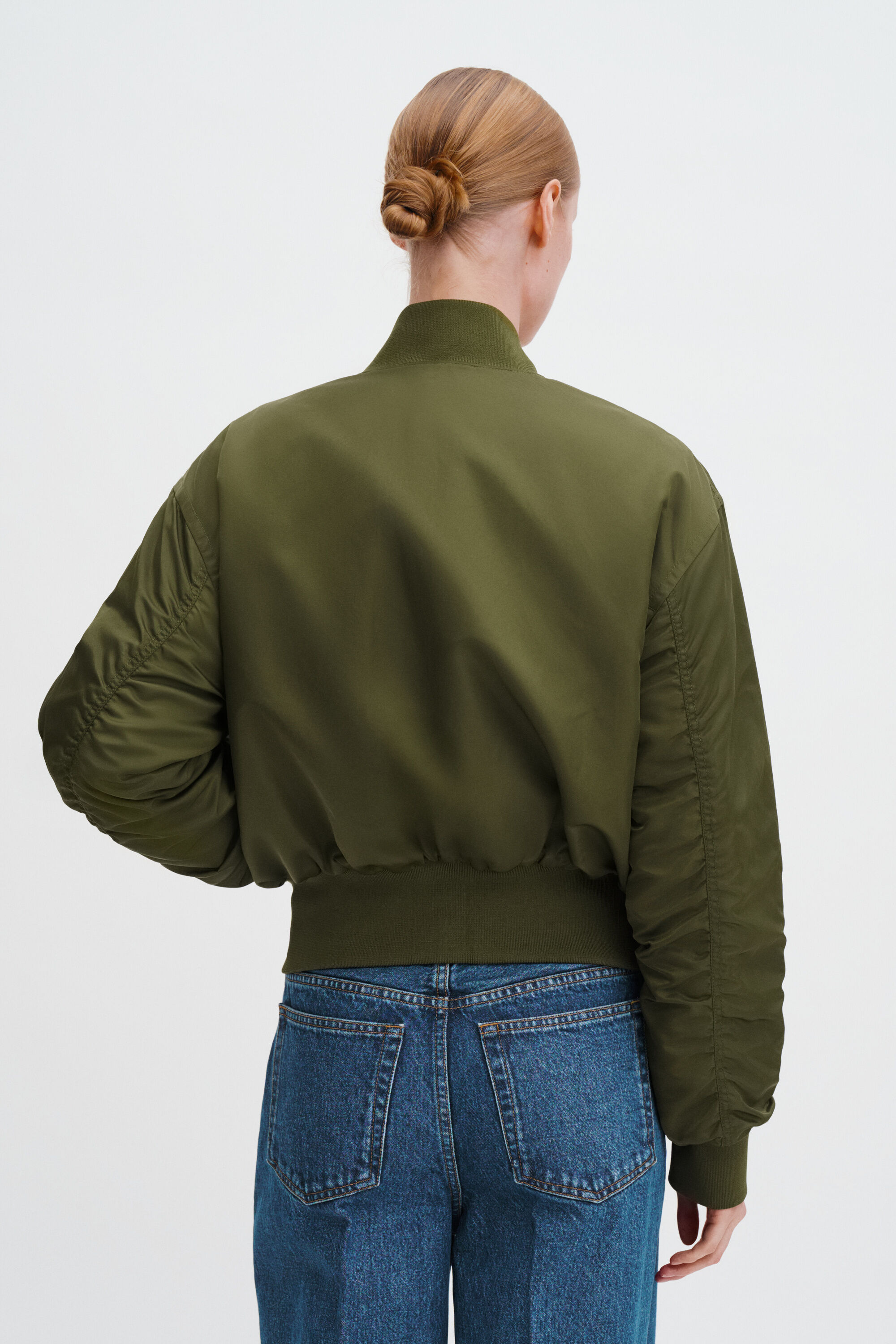 Nylon Zip Jacket - Midnight Green | FILIPPA K