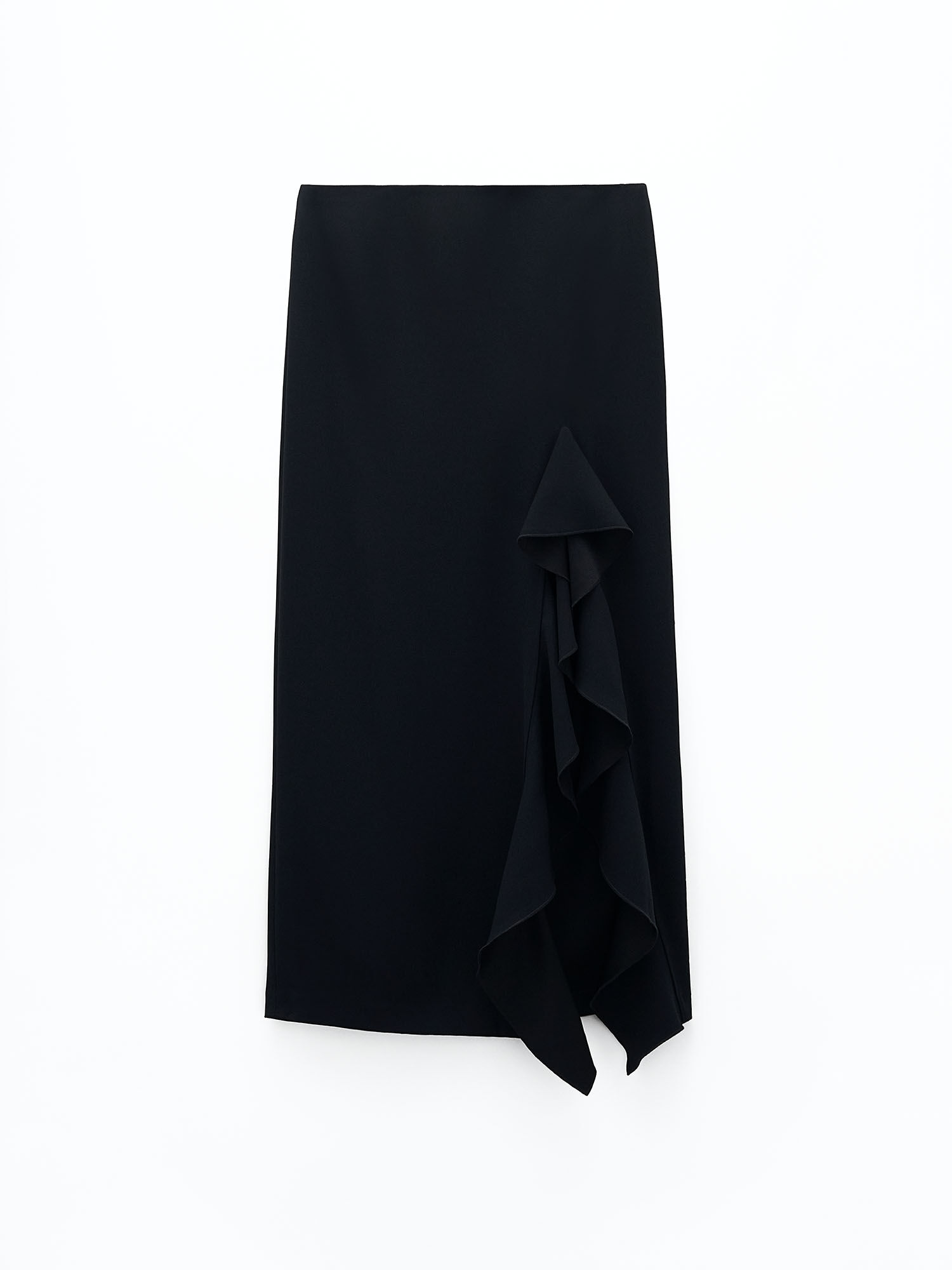 Grey frill pencil skirt sales
