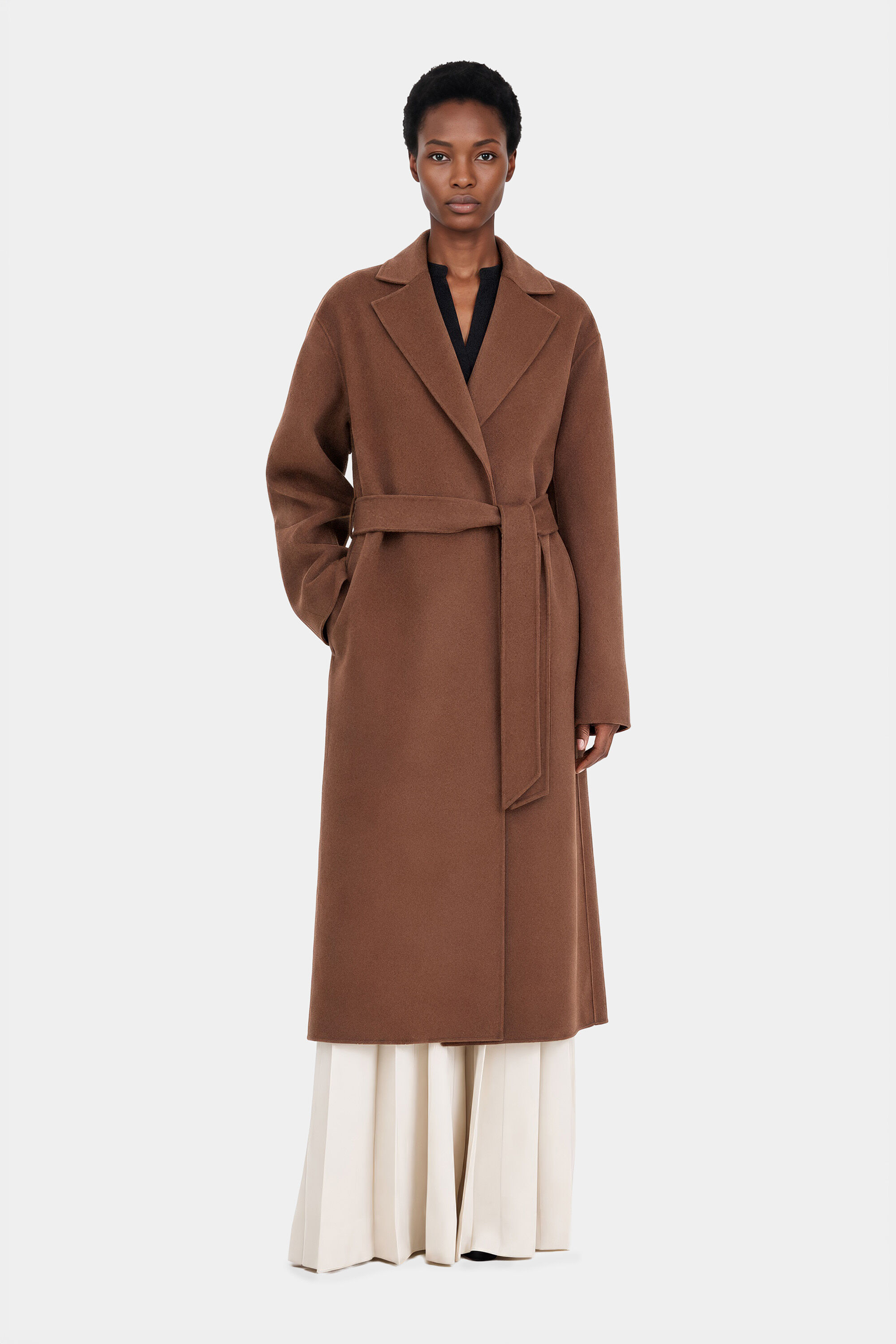 Alyssa Doublé Coat - Mid Brown | FILIPPA K