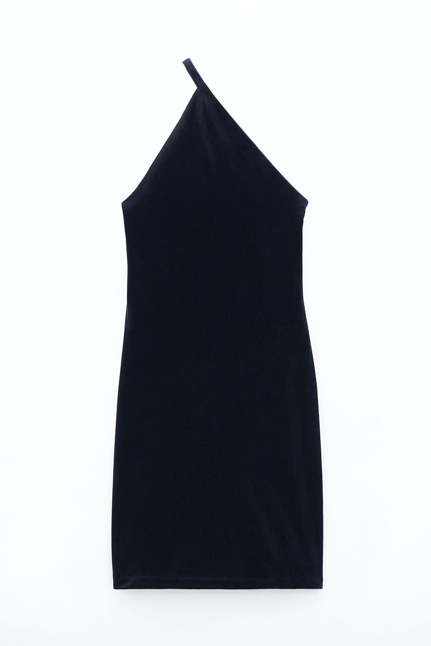 Asymmetric Velvet Dress