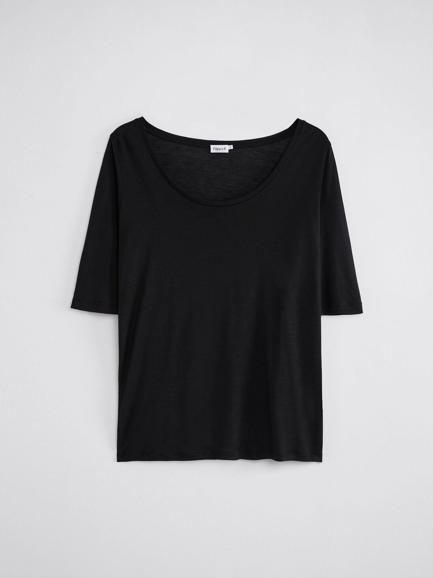 Tencel Scoop-neck Tee