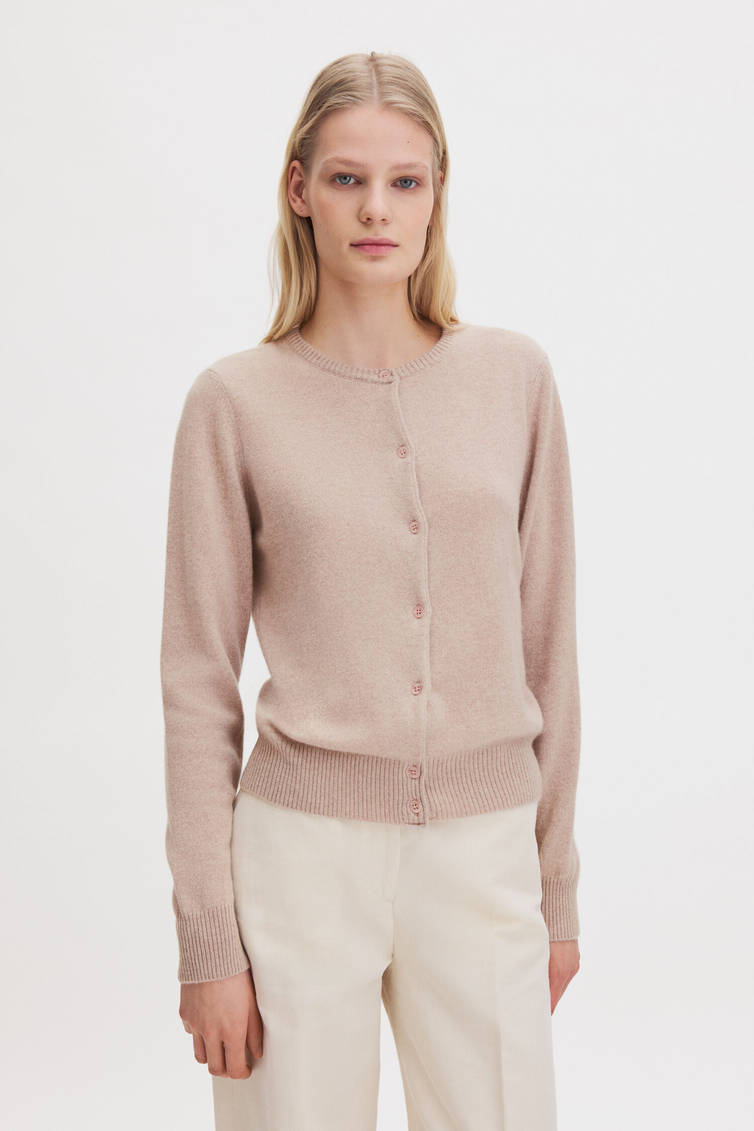 Cashmere Crewneck Cardigan