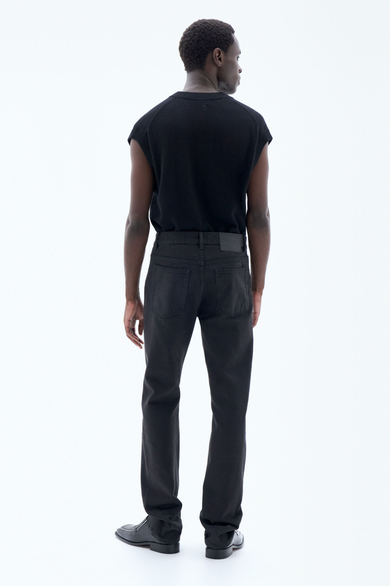 Black store denim trousers