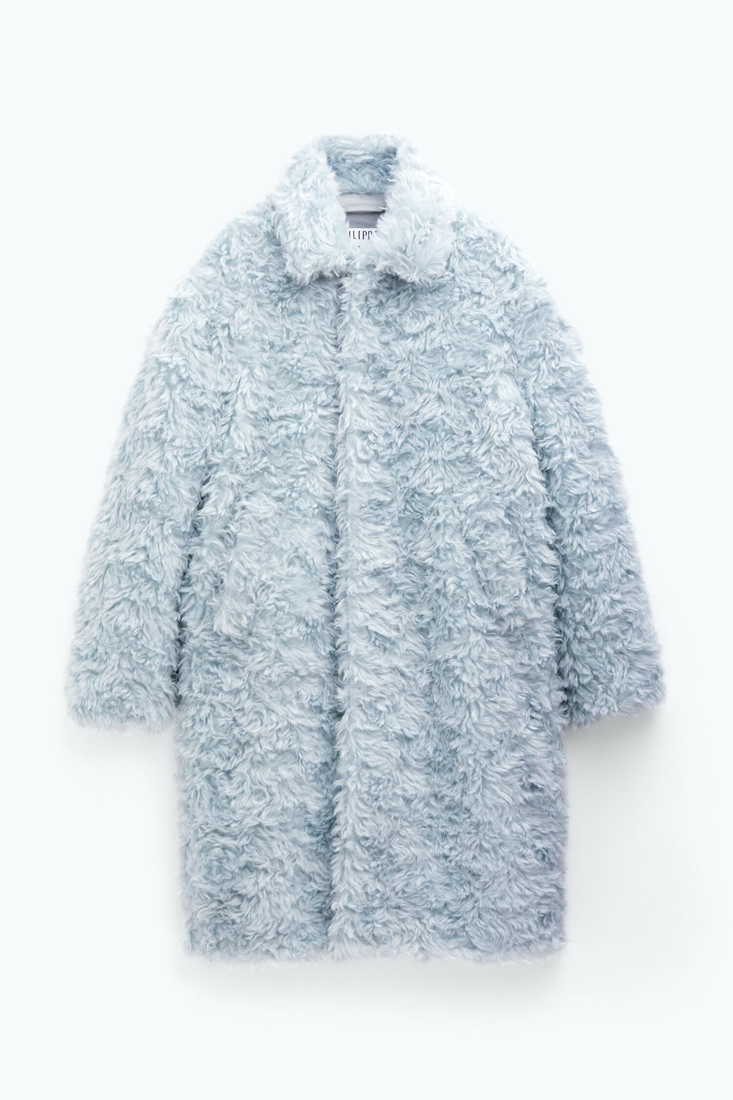 Manteau fausse best sale fourrure bleu