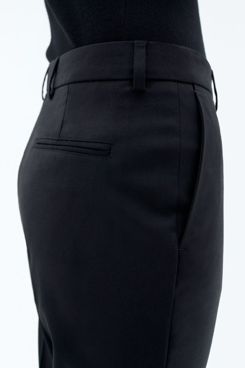 Emma Cropped Cool Wool Trousers - Black | Filippa-k.com