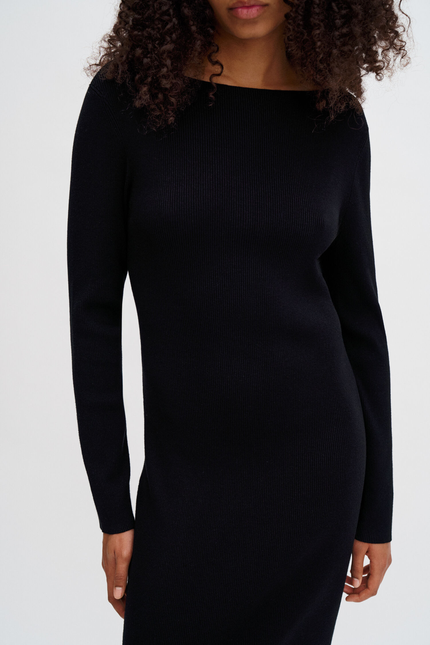 Boatneck Rib Dress
