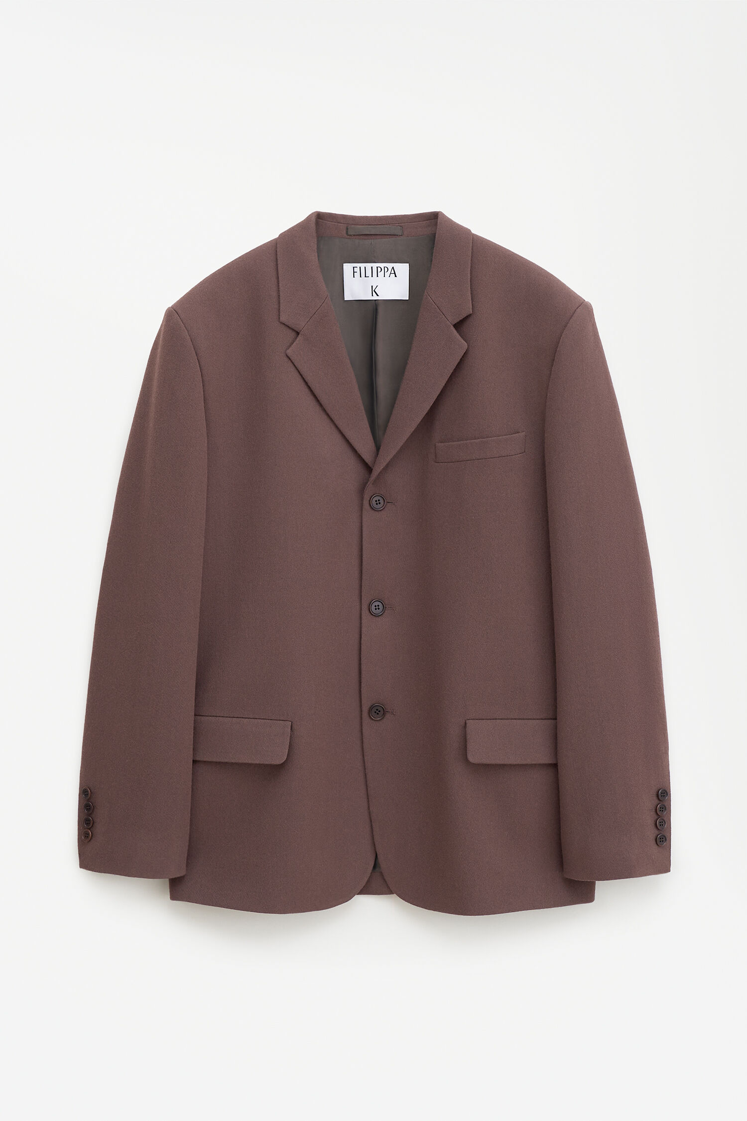 第一ネット Driftwood Dark - Blazer Wool Breasted Single | K Filippa Jacket Outer