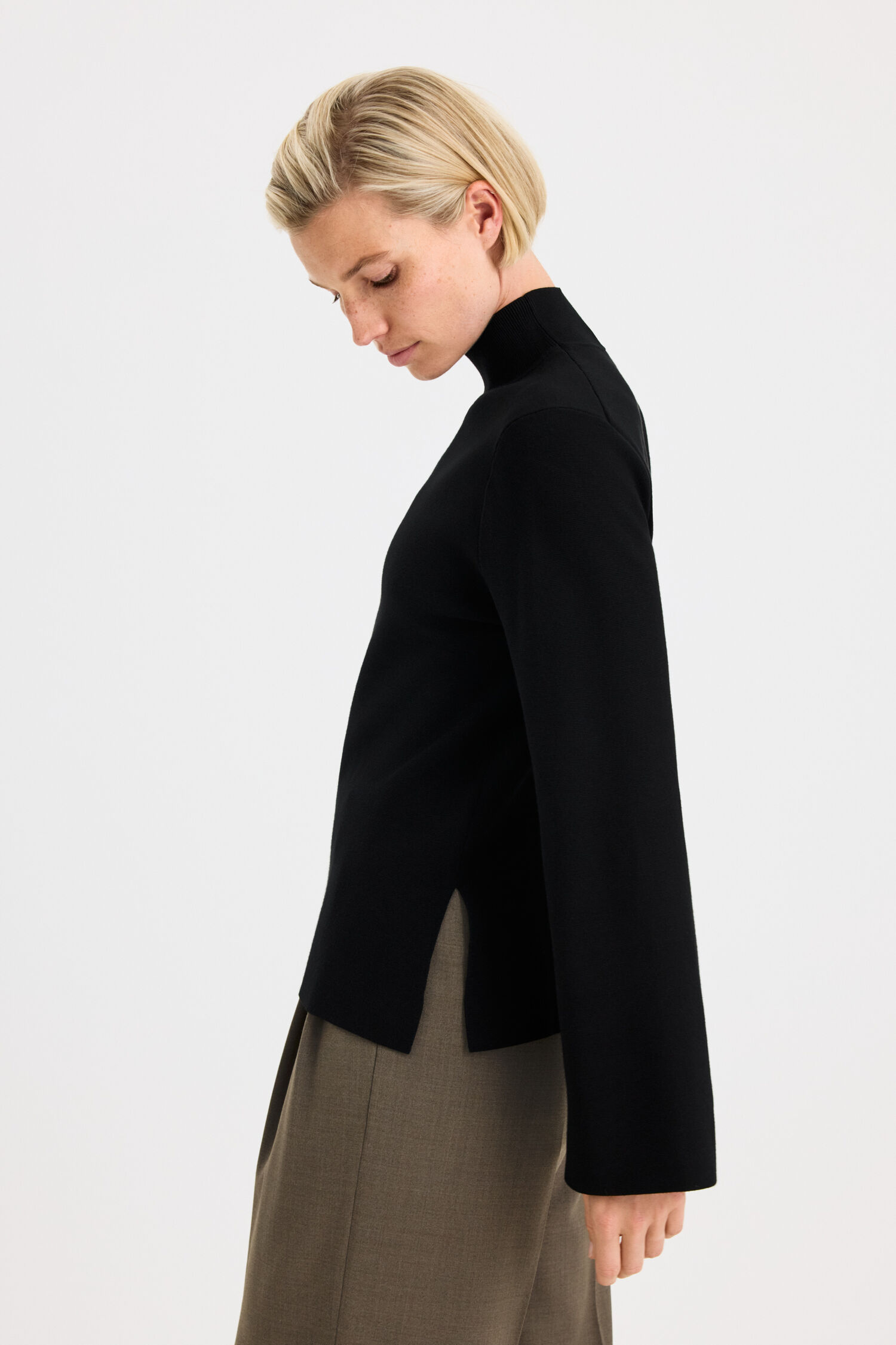 Milano Knit Mock Neck Top
