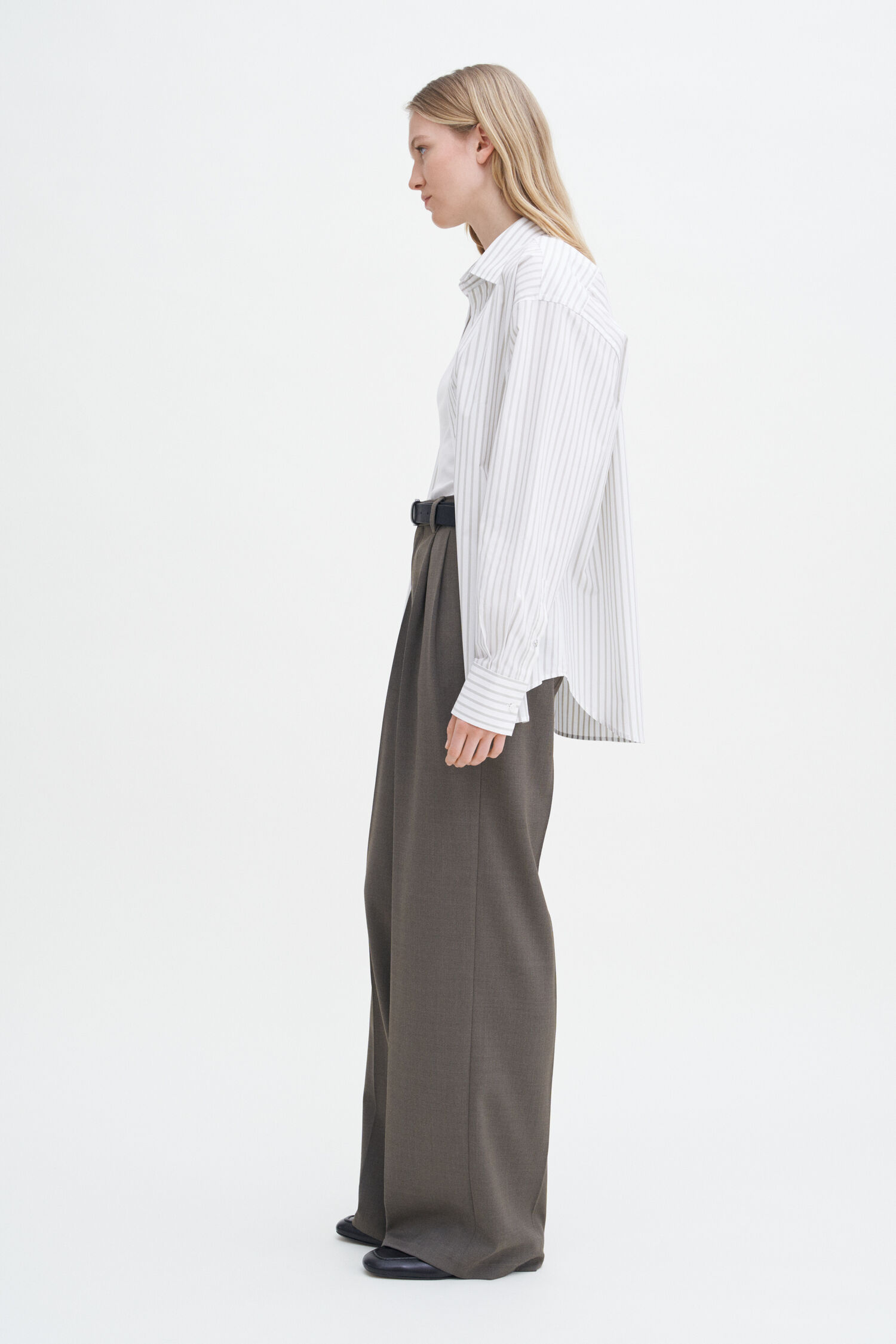 Darcey Wool Trousers - Driftwood | Filippa K