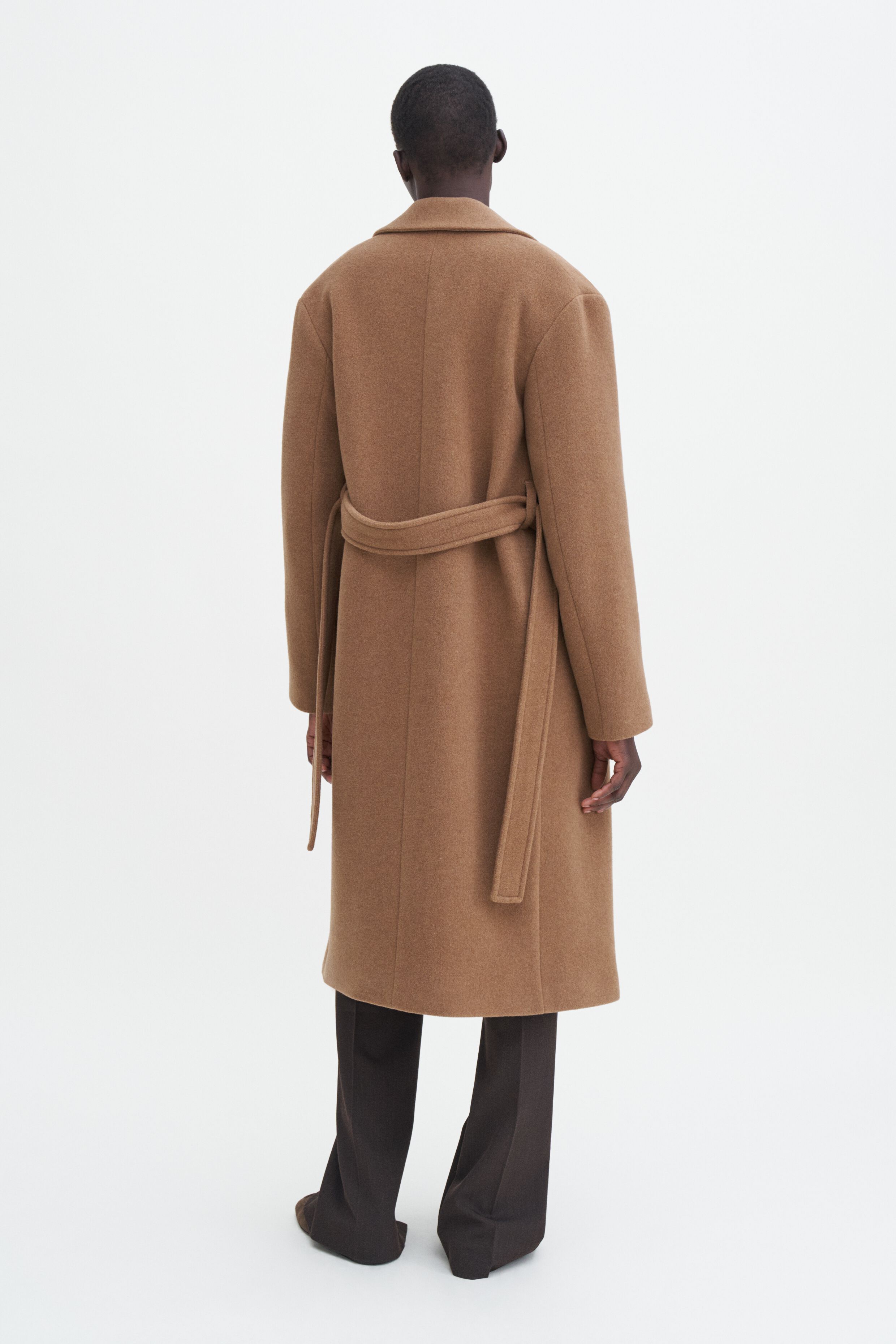 Soft Wool Belted Coat Light Brown Filippa K