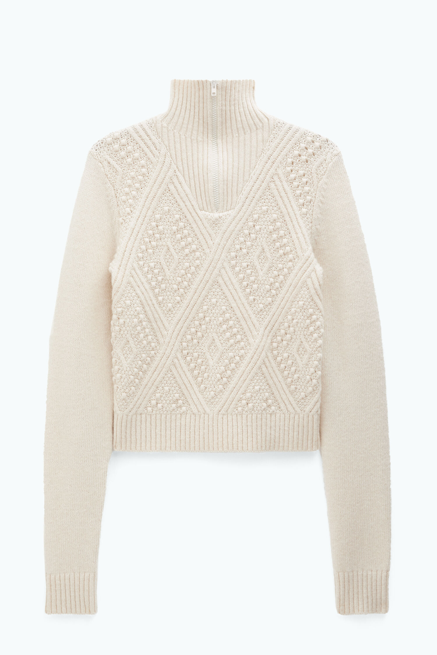 Argyle Zip Sweater