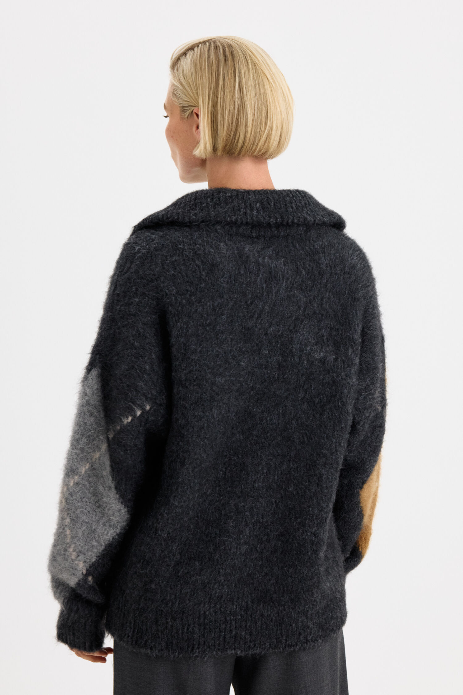 Alpaca Check Sweater