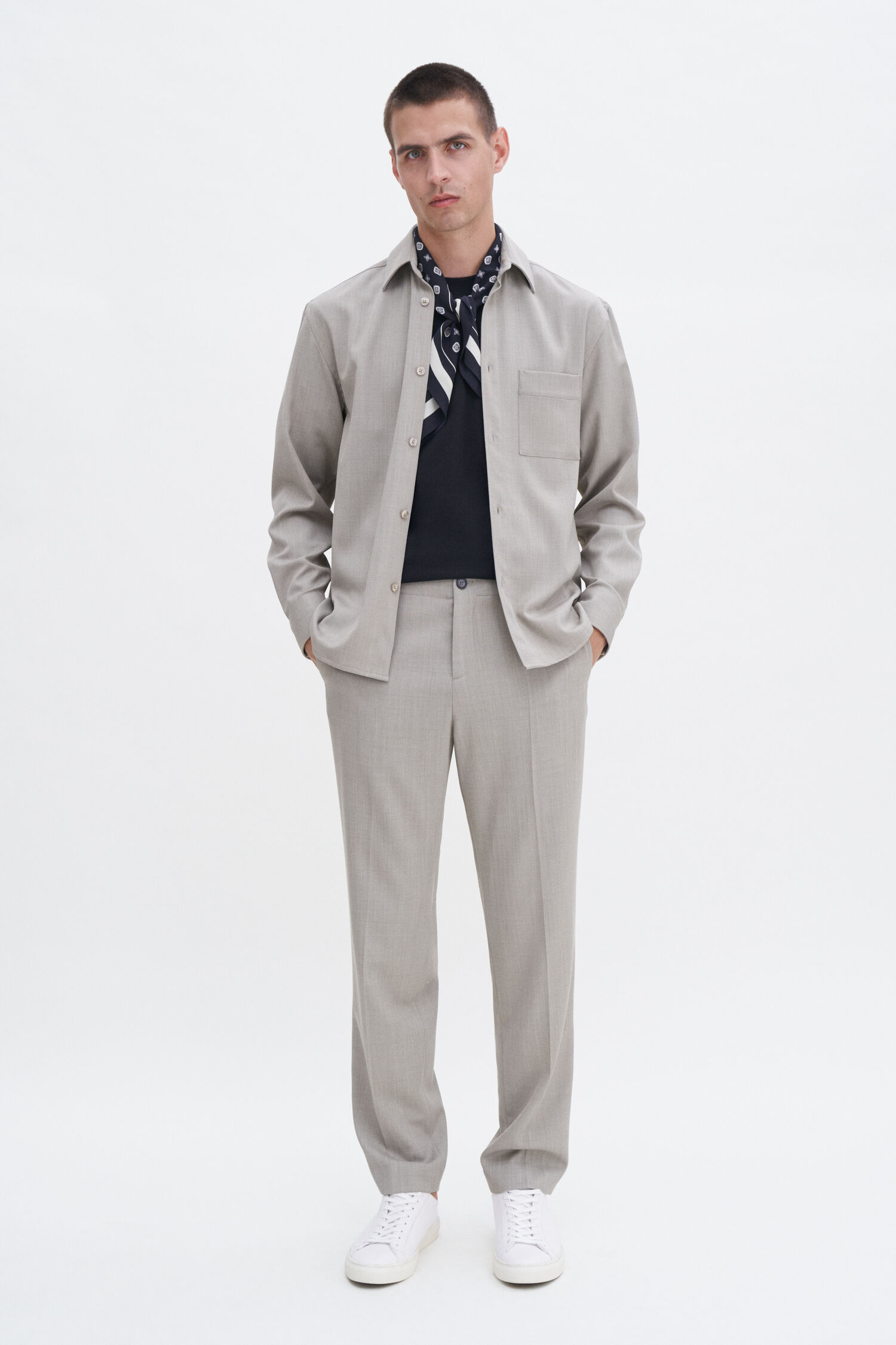 Boxy Wool Twill Shirt