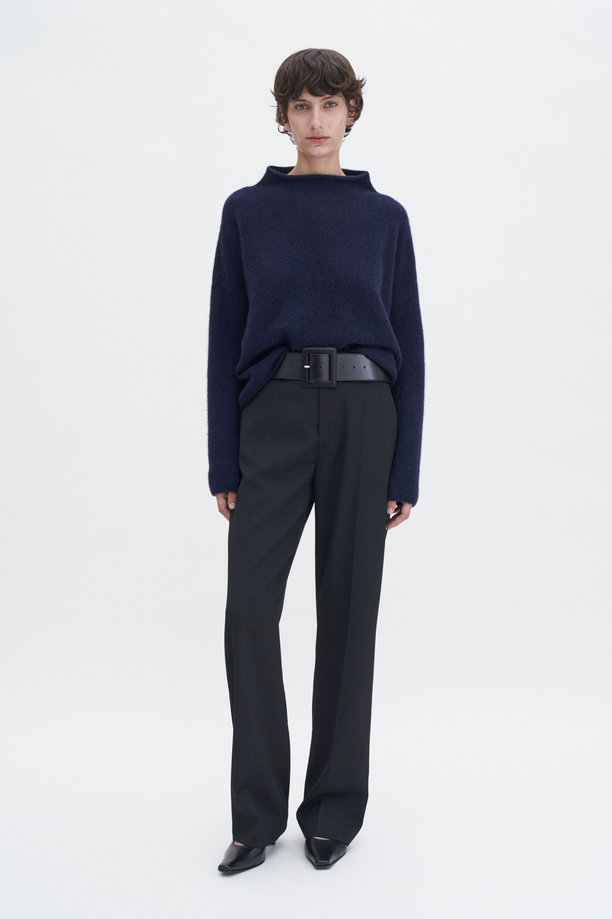 Mika Yak Funnelneck Sweater - Navy | Filippa K